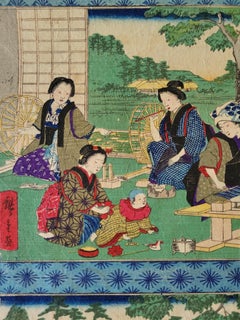 Hiroshige Japanese Woodprint Mid 19th Century