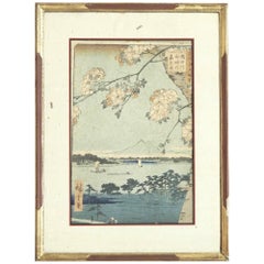 Hiroshigé Woodcut, View to Edo in the Spring, 19th Century