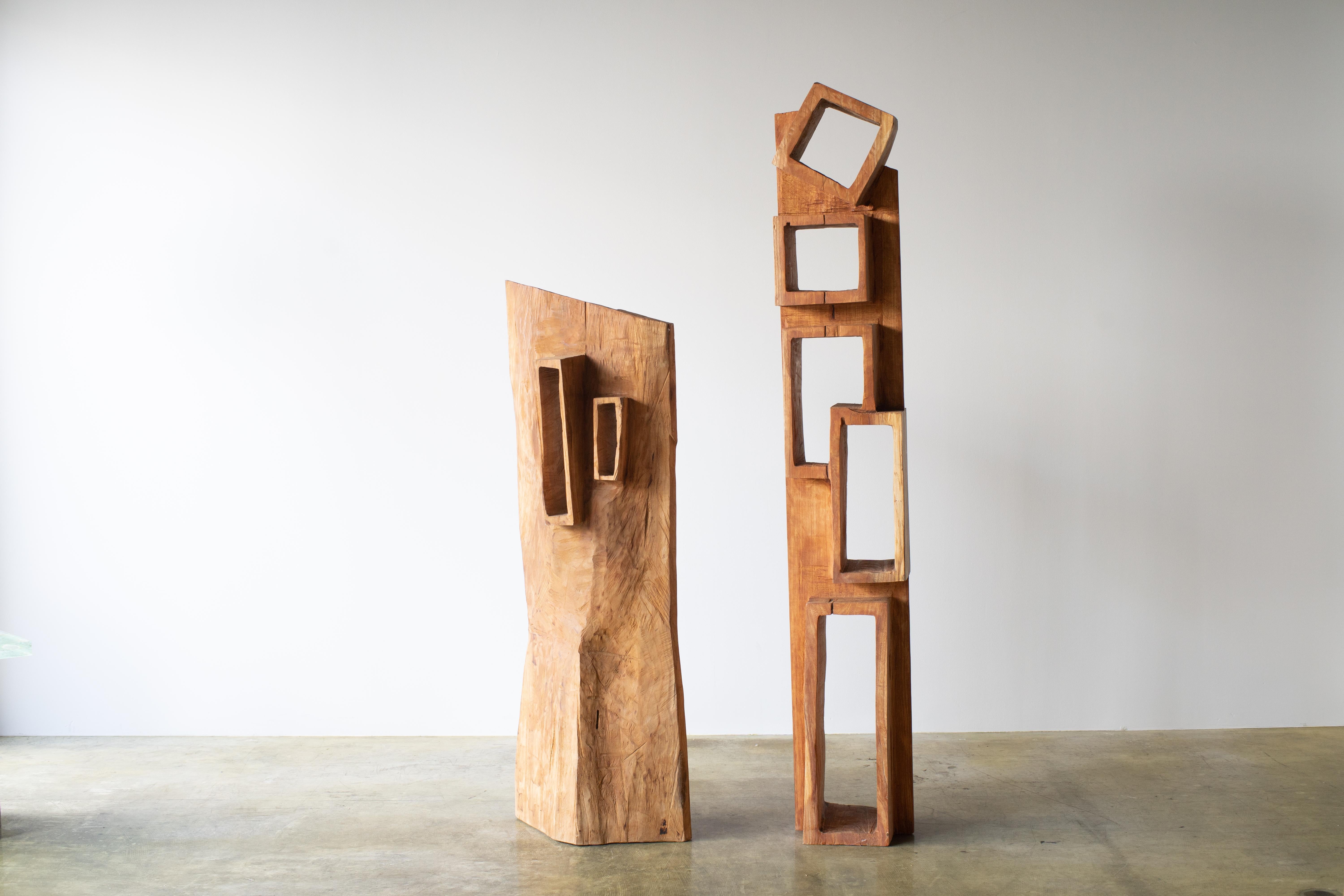 Hiroyuki Nishimura Abstrakte Skulptur Masouleh-Turm-Bücherregal im Stammesstil im Angebot 1