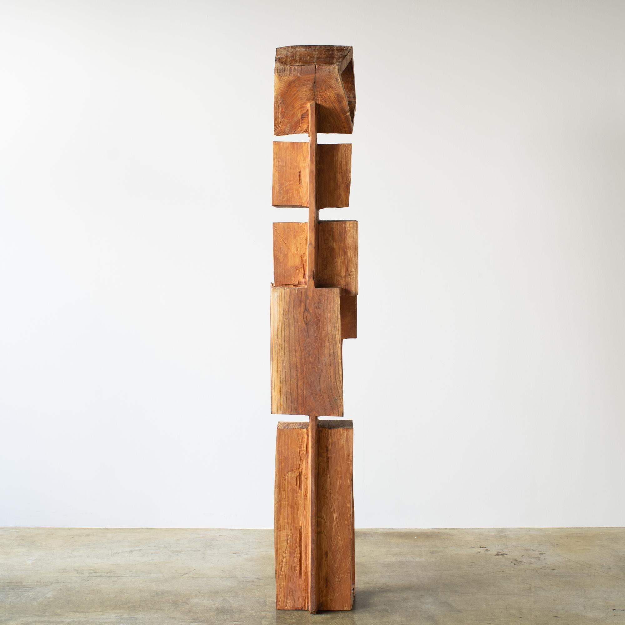 Contemporary Hiroyuki Nishimura Abstract Sculpture Masouleh Tower Tribal Style Bookcase For Sale
