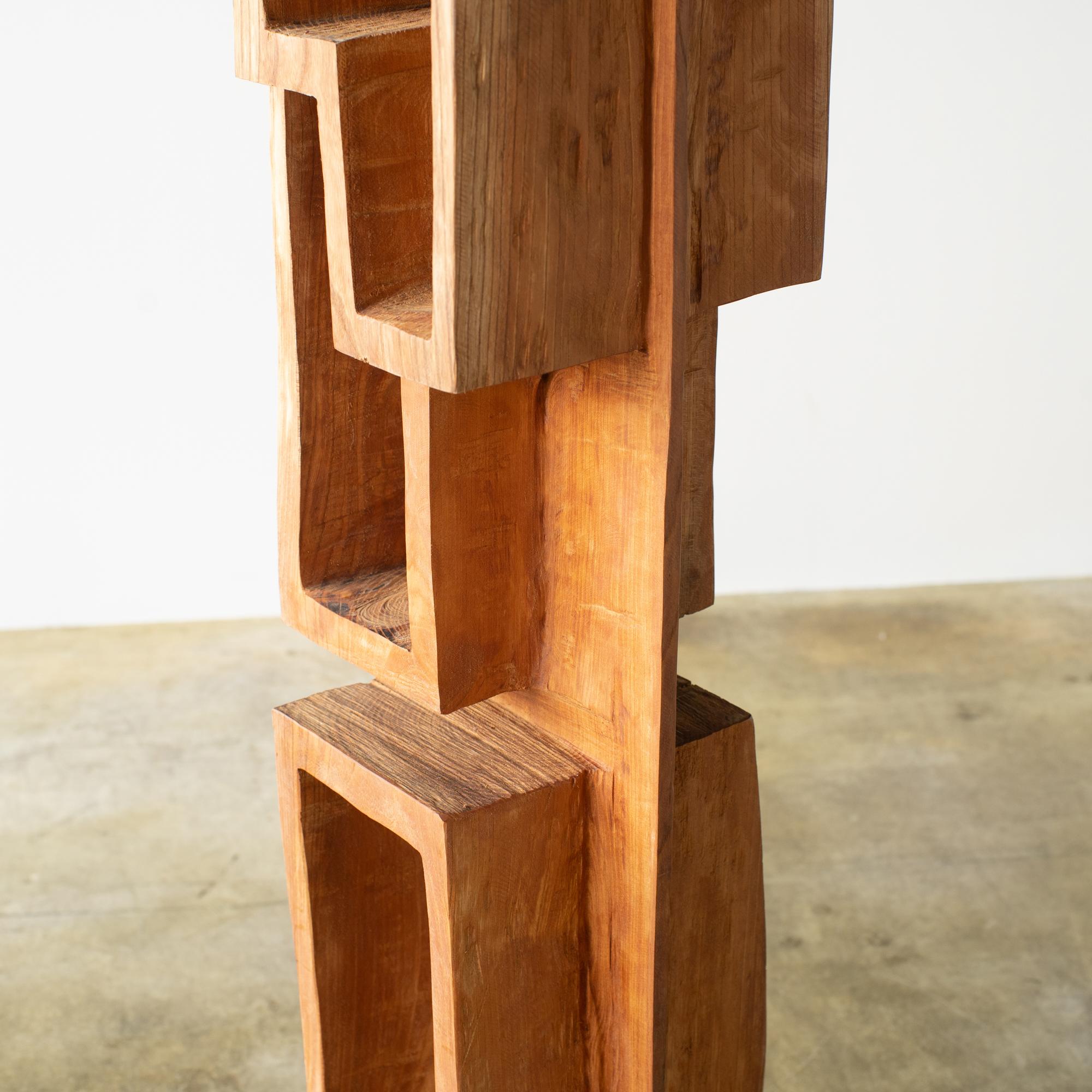 Hiroyuki Nishimura Abstract Sculpture Masouleh Tower Tribal Style Bookcase For Sale 2