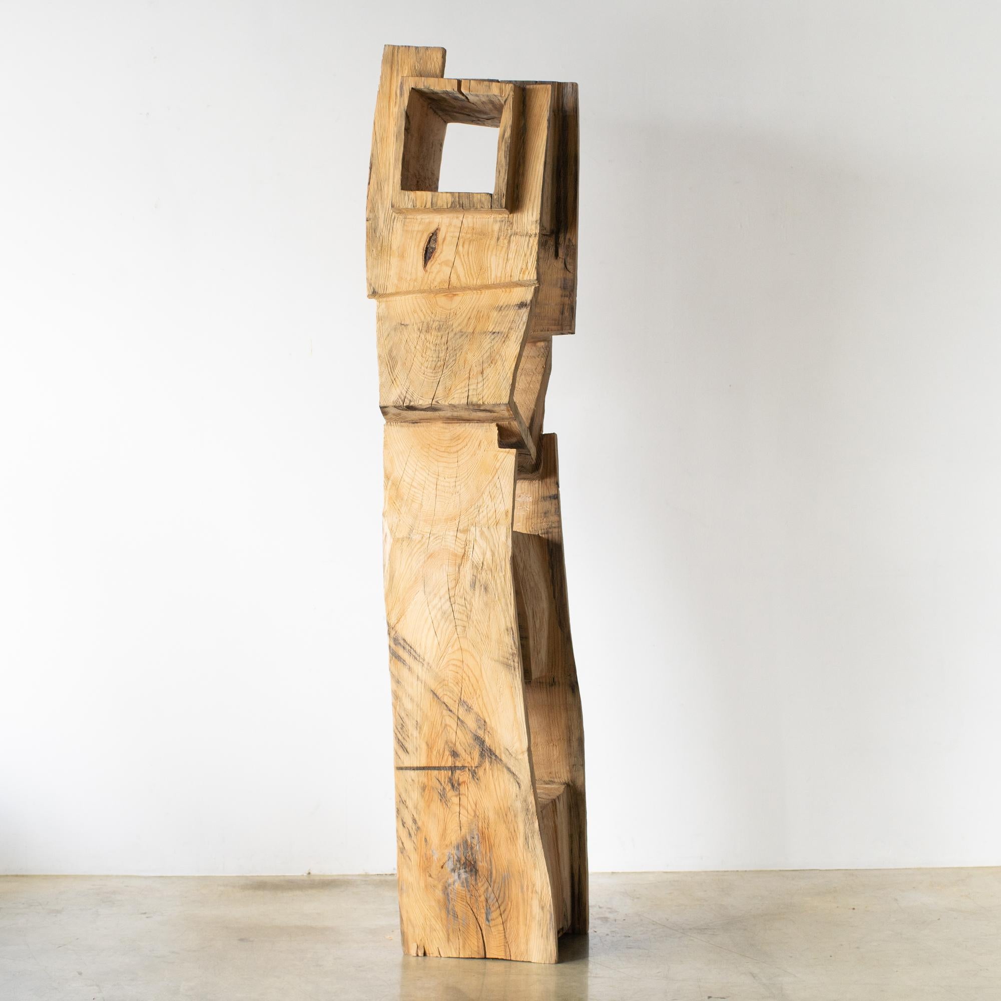Abstrakte Skulptur-Regal von Hiroyuki Nishimura, 6 (Handgeschnitzt) im Angebot