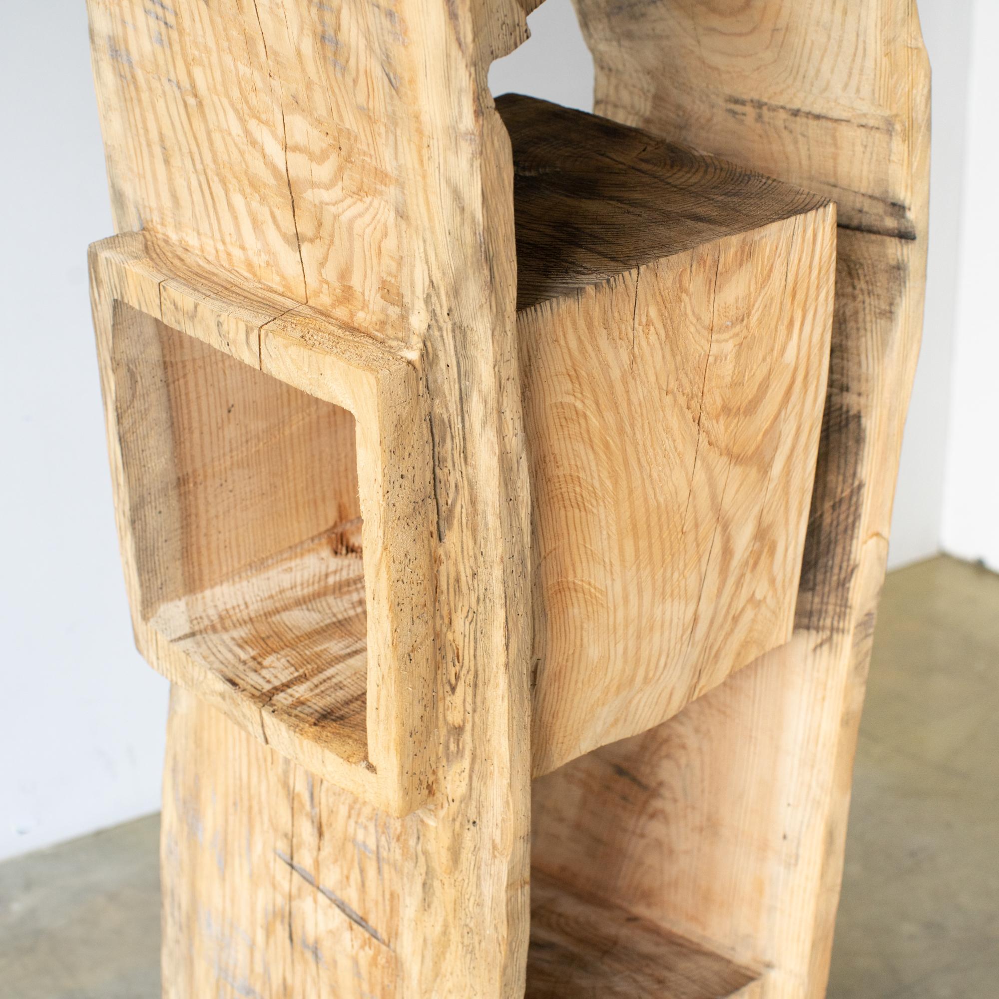 Wood Hiroyuki Nishimura Abstract Sculpture Shelf 6 For Sale