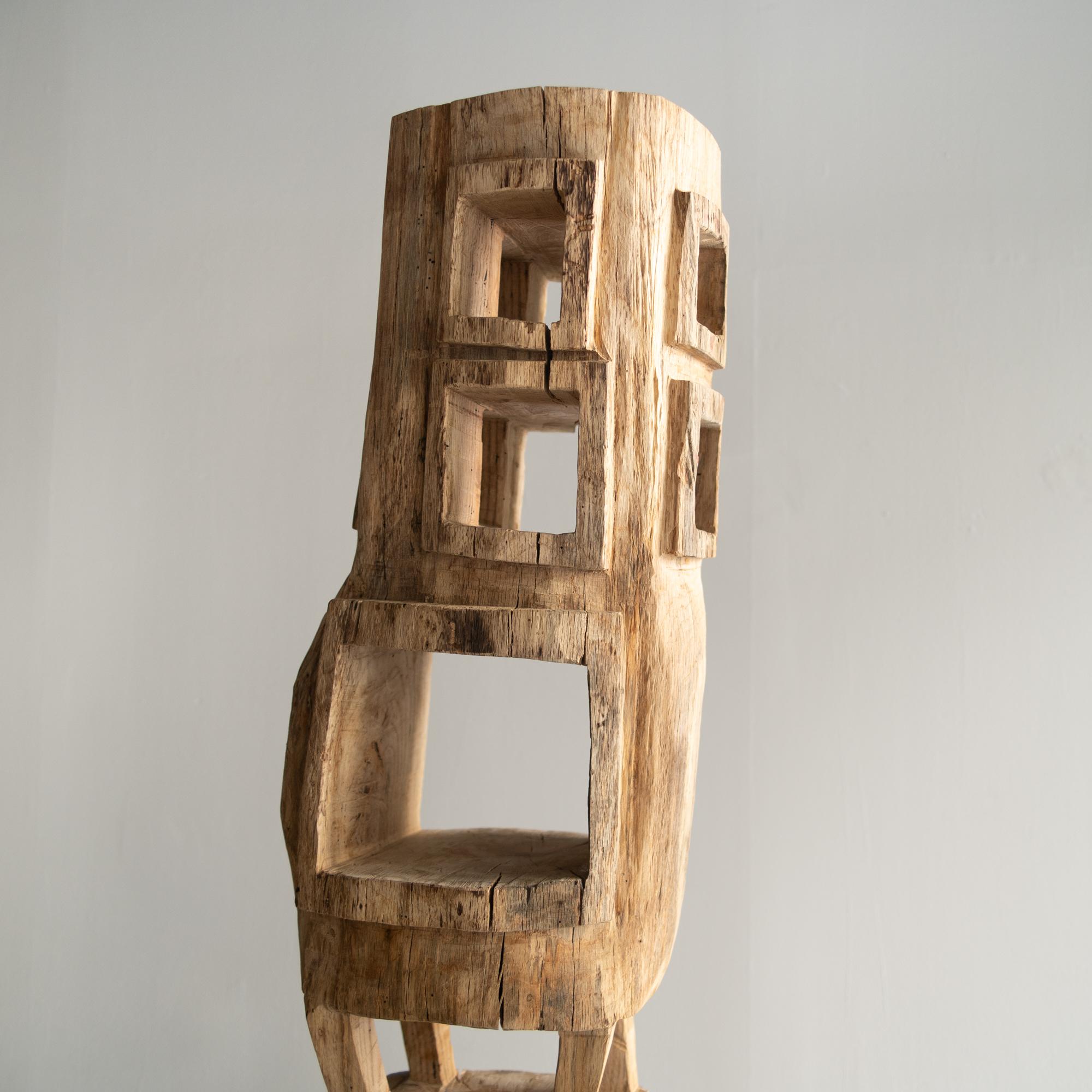 Hiroyuki Nishimura Abstract Sculpture Tribal Style shelf 7 For Sale 1