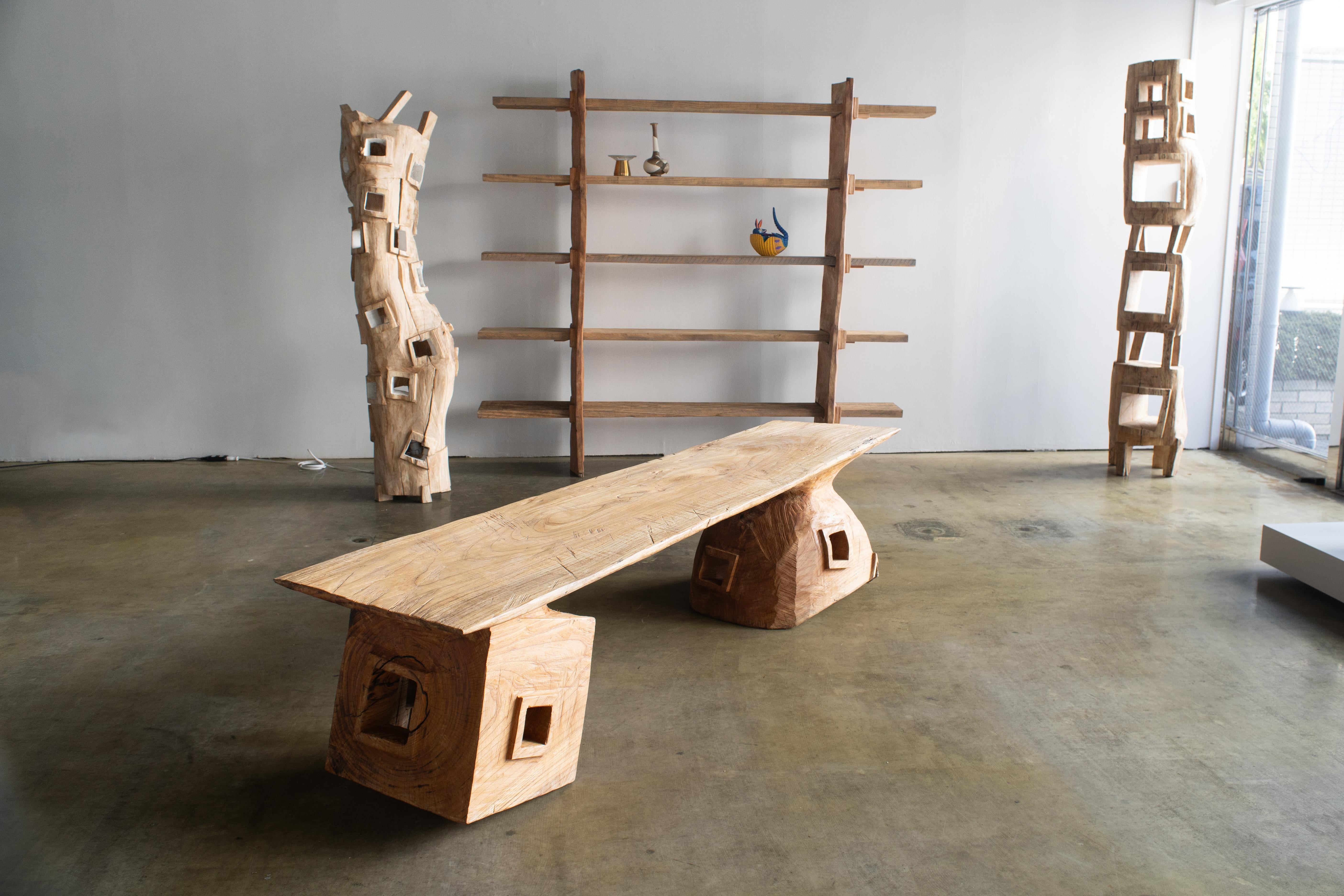 Hiroyuki Nishimura Abstract Sculpture Tribal Style shelf 7 For Sale 2