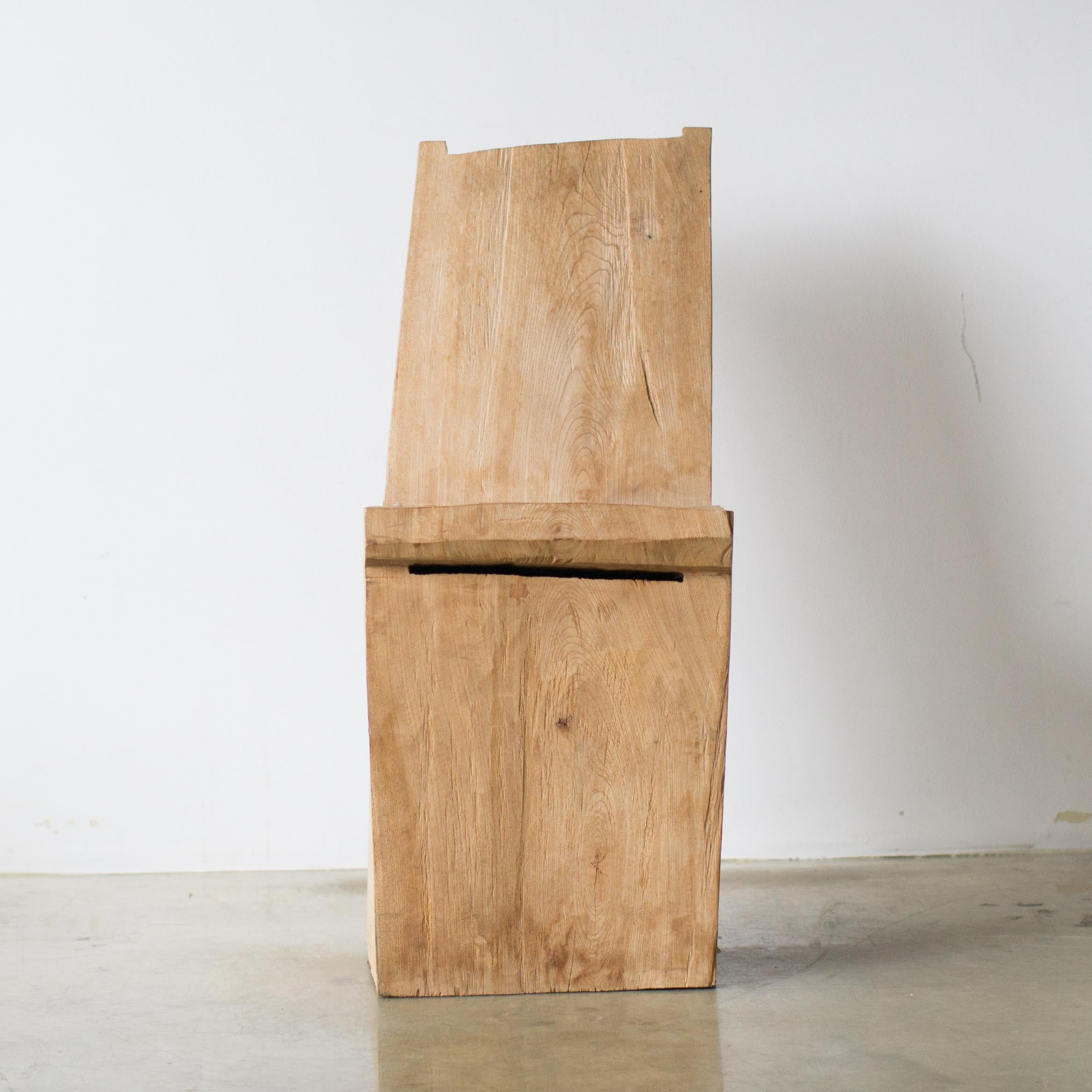 Hand-Carved Hiroyuki Nishimura and Zogei Furniture Sculptural wood Chair glamping For Sale