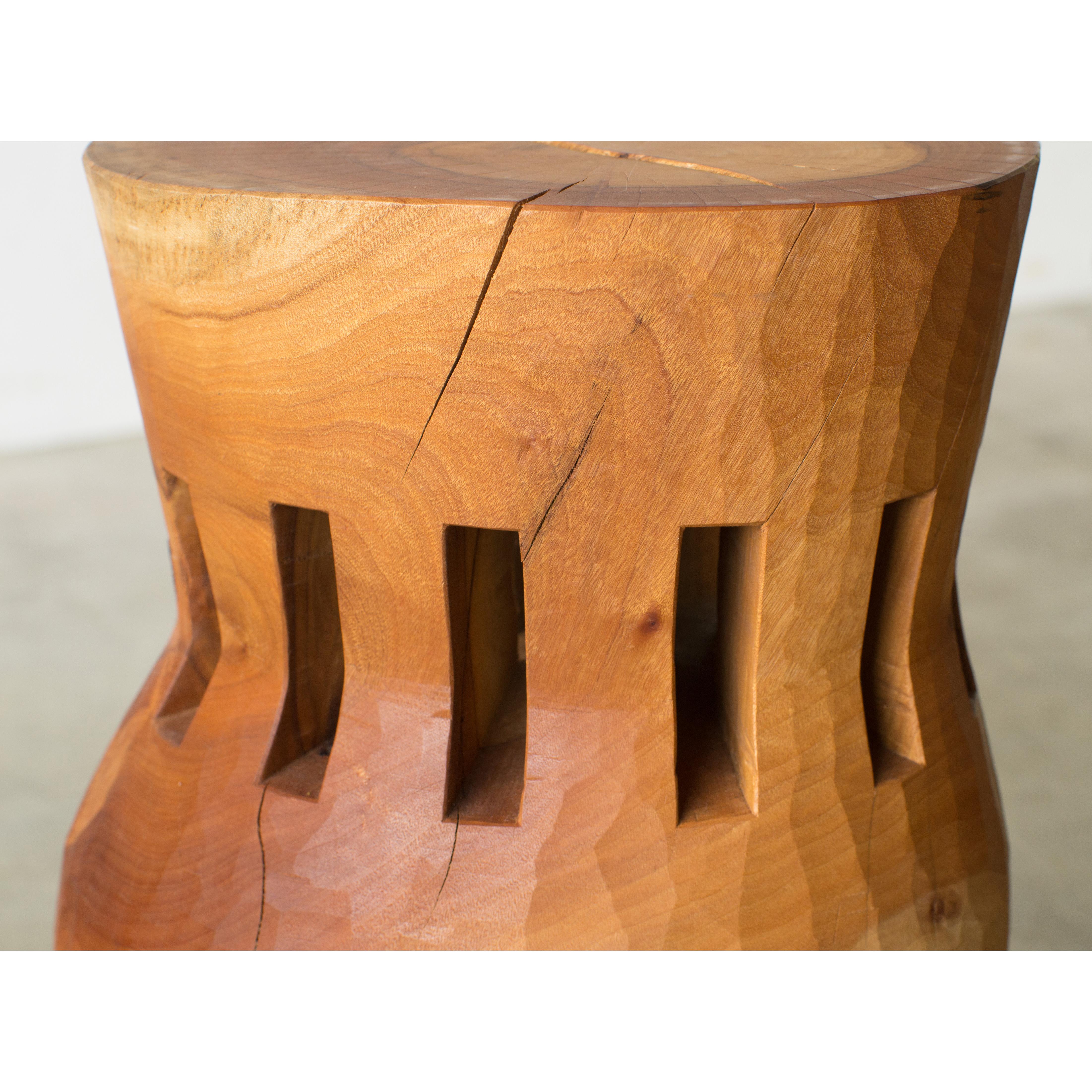 Wood Hiroyuki Nishimura and Zogei Furniture Sculptural Stool14 Tribal Glamping