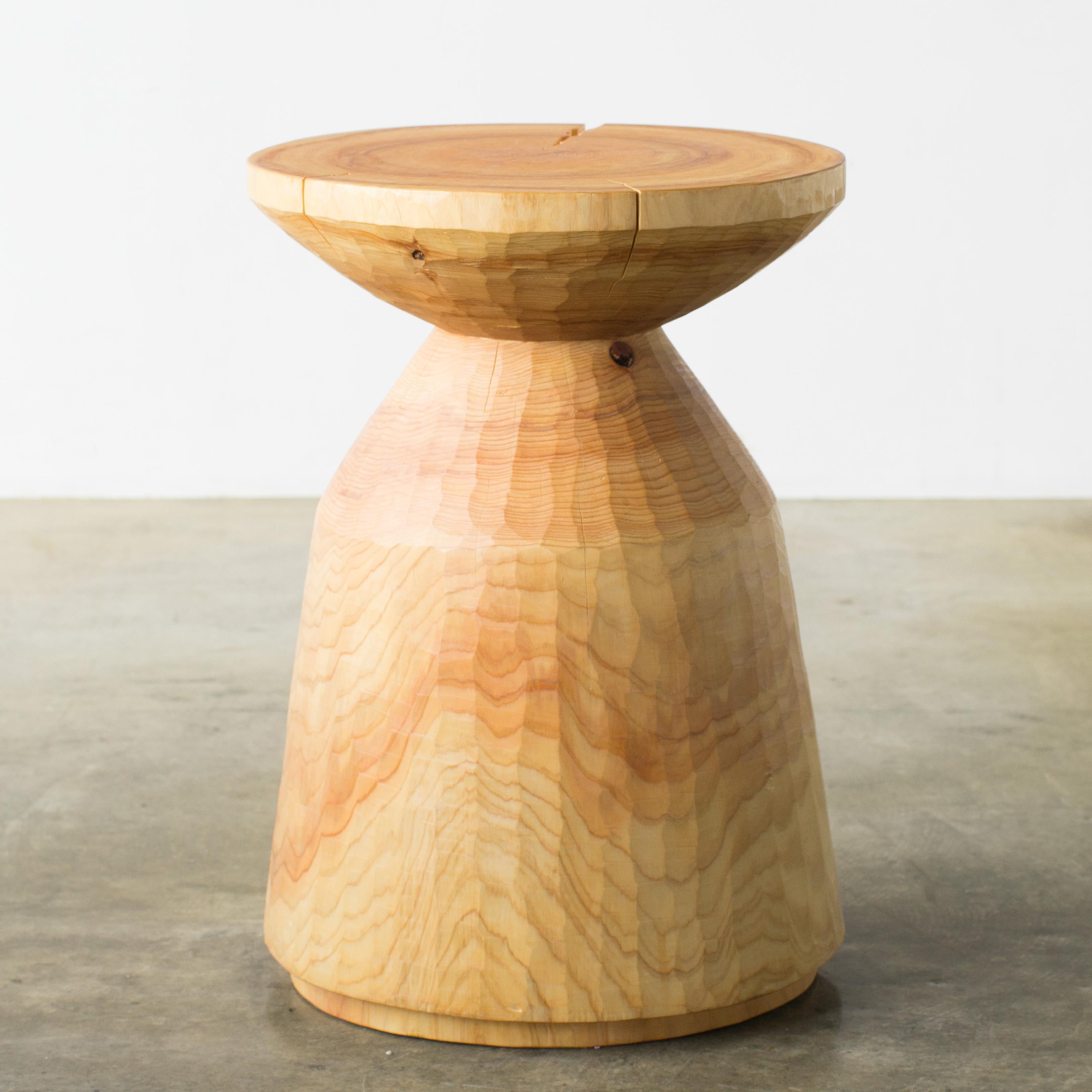 Hand-Carved Hiroyuki Nishimura and Zogei Furniture Sculptural Stool19 Tribal Glamping For Sale