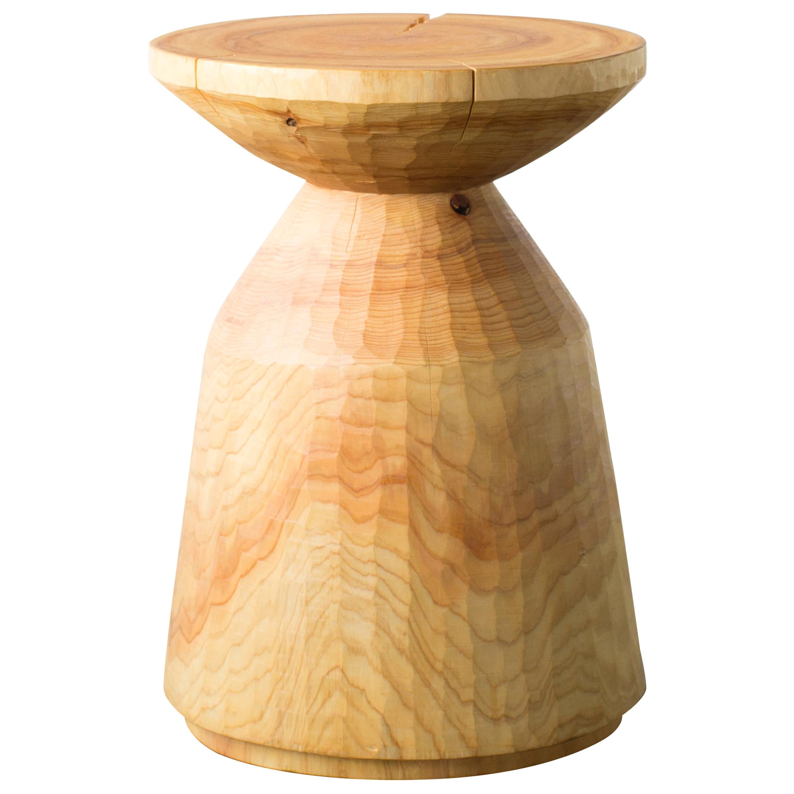 Tabouret sculptural Hiroyuki Nishimura et Zogei Furniture 19 à éclairage tribal