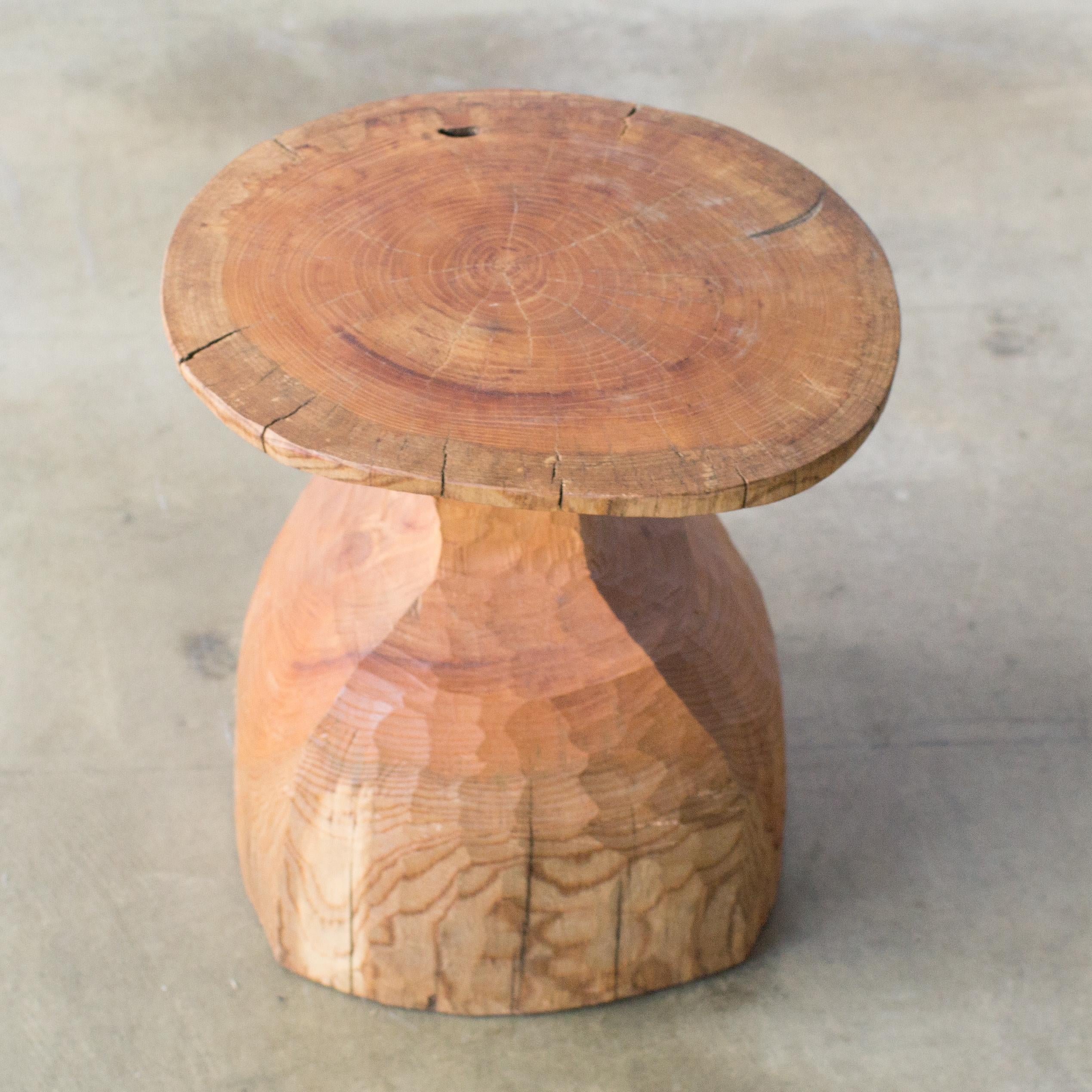 Hand-Carved Hiroyuki Nishimura and Zogei Furniture Sculptural Stool6 glamping  For Sale