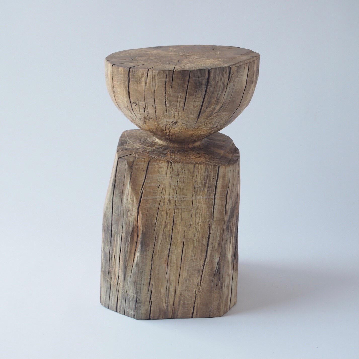Japanese Hiroyuki Nishimura and Zogei Furniture Sculptural Wood Stool11 Tribal Glamping For Sale