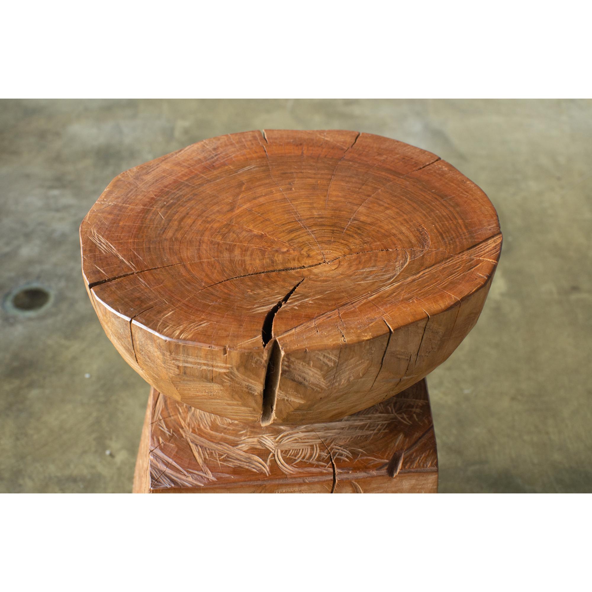 Contemporary Hiroyuki Nishimura and Zogei Furniture Sculptural Wood Stool11 Tribal Glamping