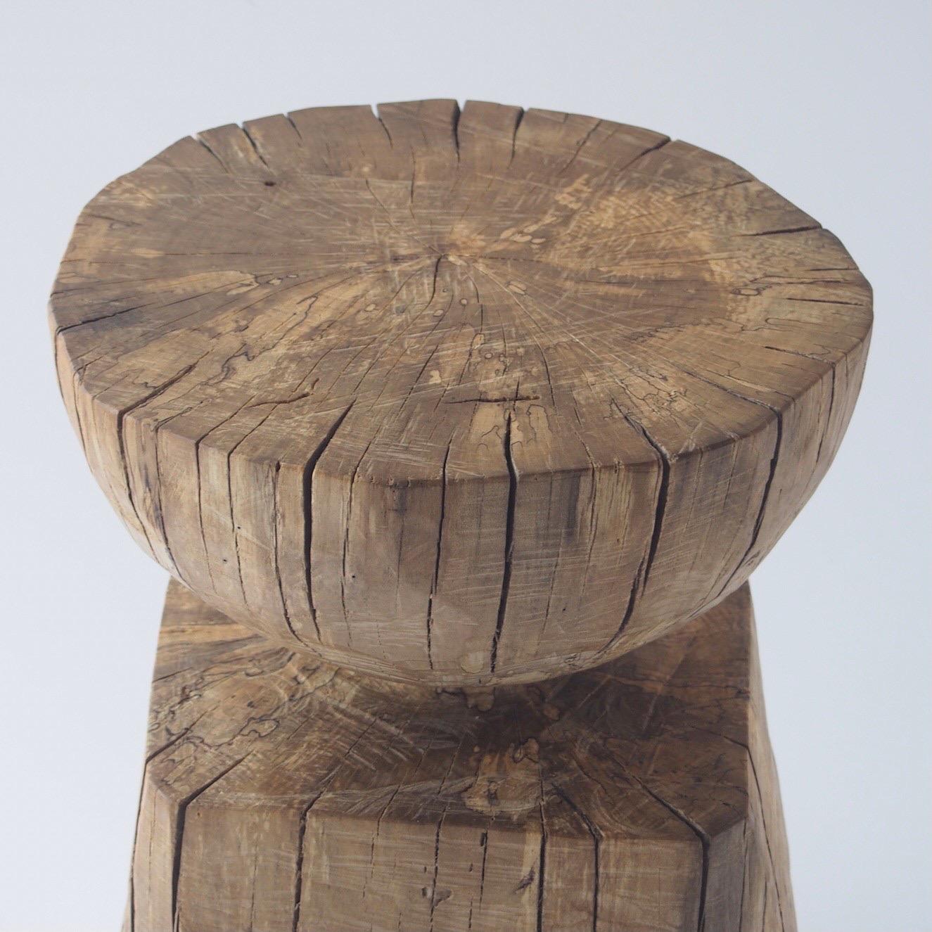 Hiroyuki Nishimura and Zogei Furniture Sculptural Wood Stool11 Tribal Glamping For Sale 1