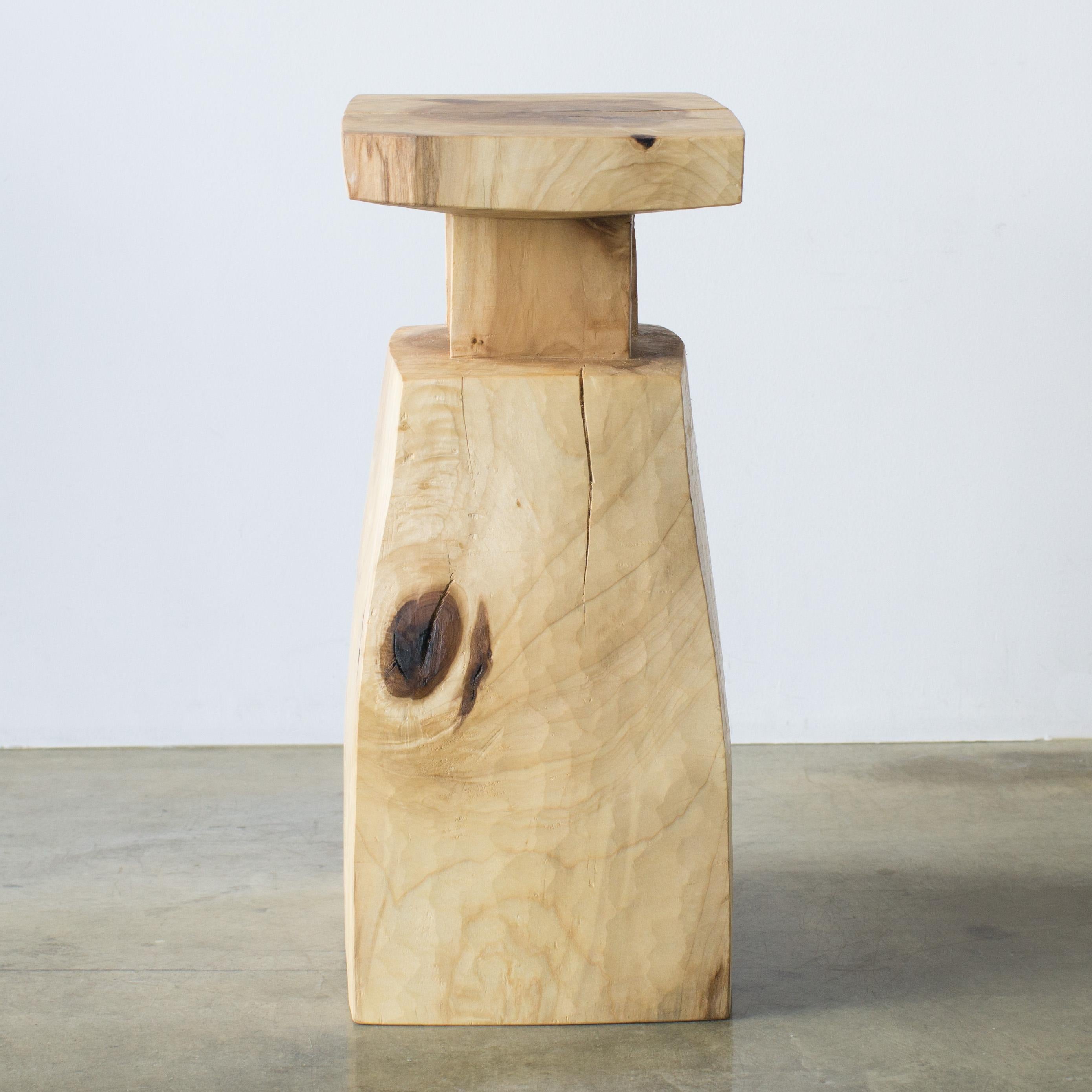 Japanese Hiroyuki Nishimura and Zogei Furniture Sculptural wood Stool12 Tribal Glamping For Sale