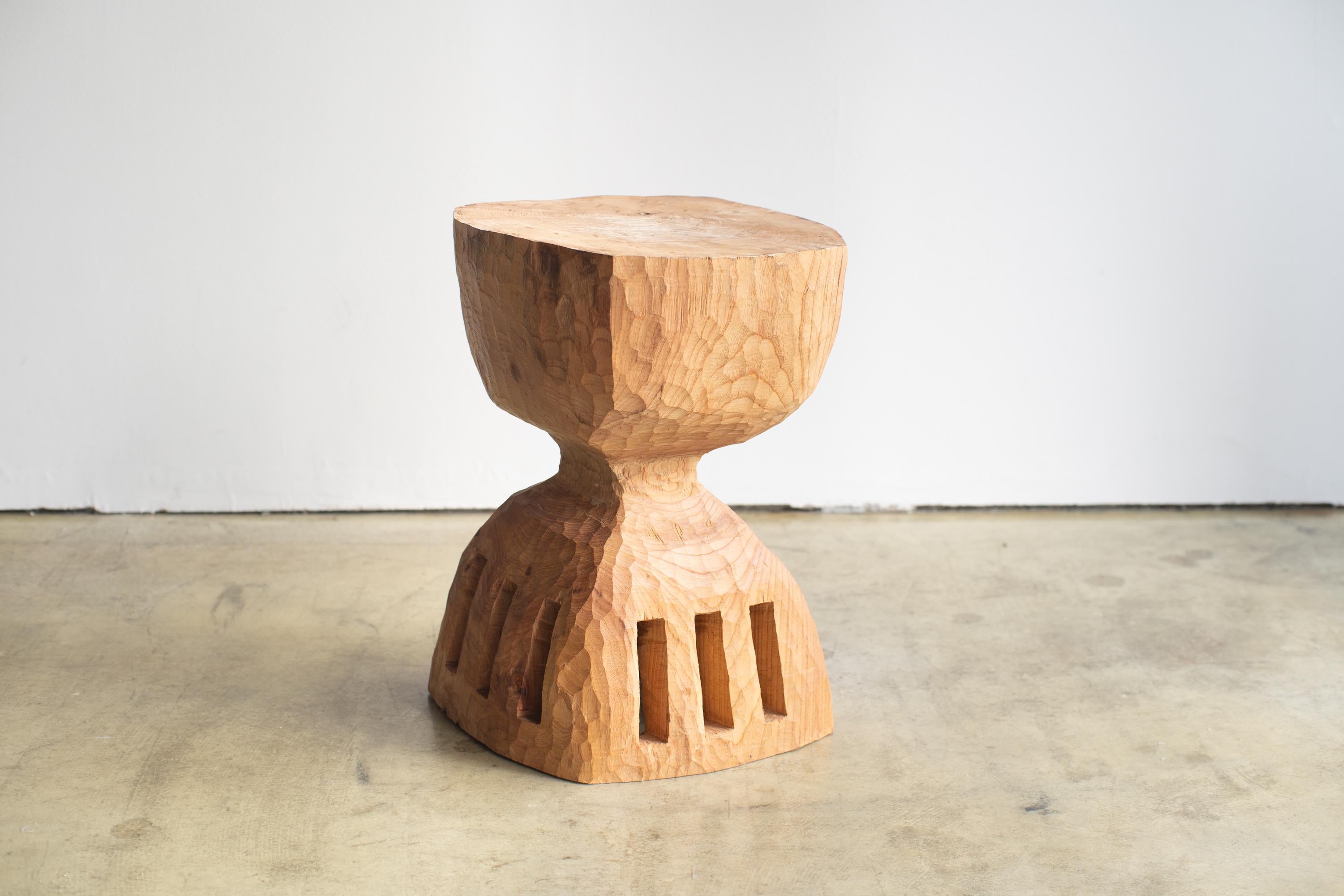 Hiroyuki Nishimura and Zogei Furniture Sculptural Wood Stool8 Tribal Glamping In New Condition For Sale In Shibuya-ku, Tokyo