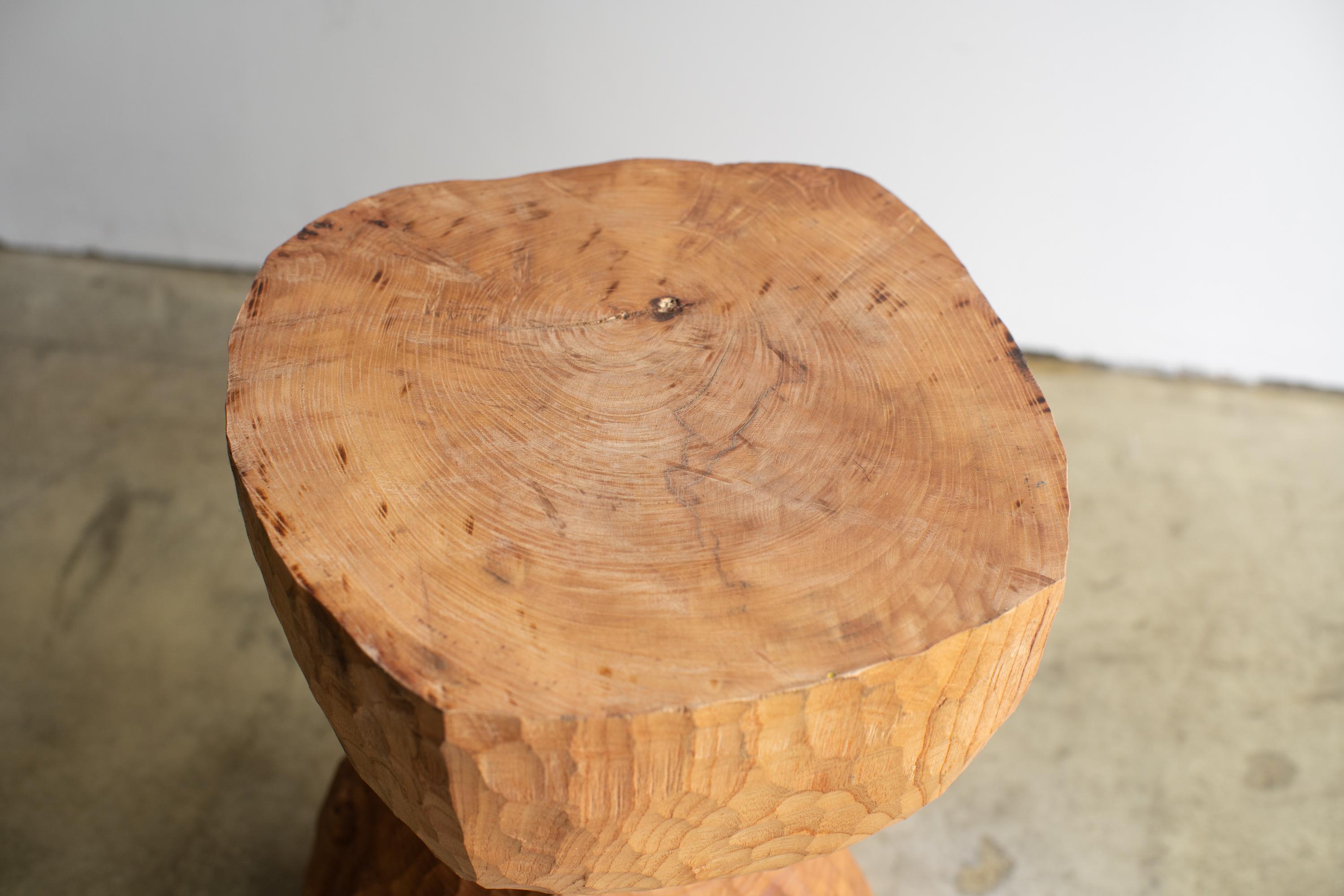 Hiroyuki Nishimura and Zogei Furniture Sculptural Wood Stool8 Tribal Glamping For Sale 1