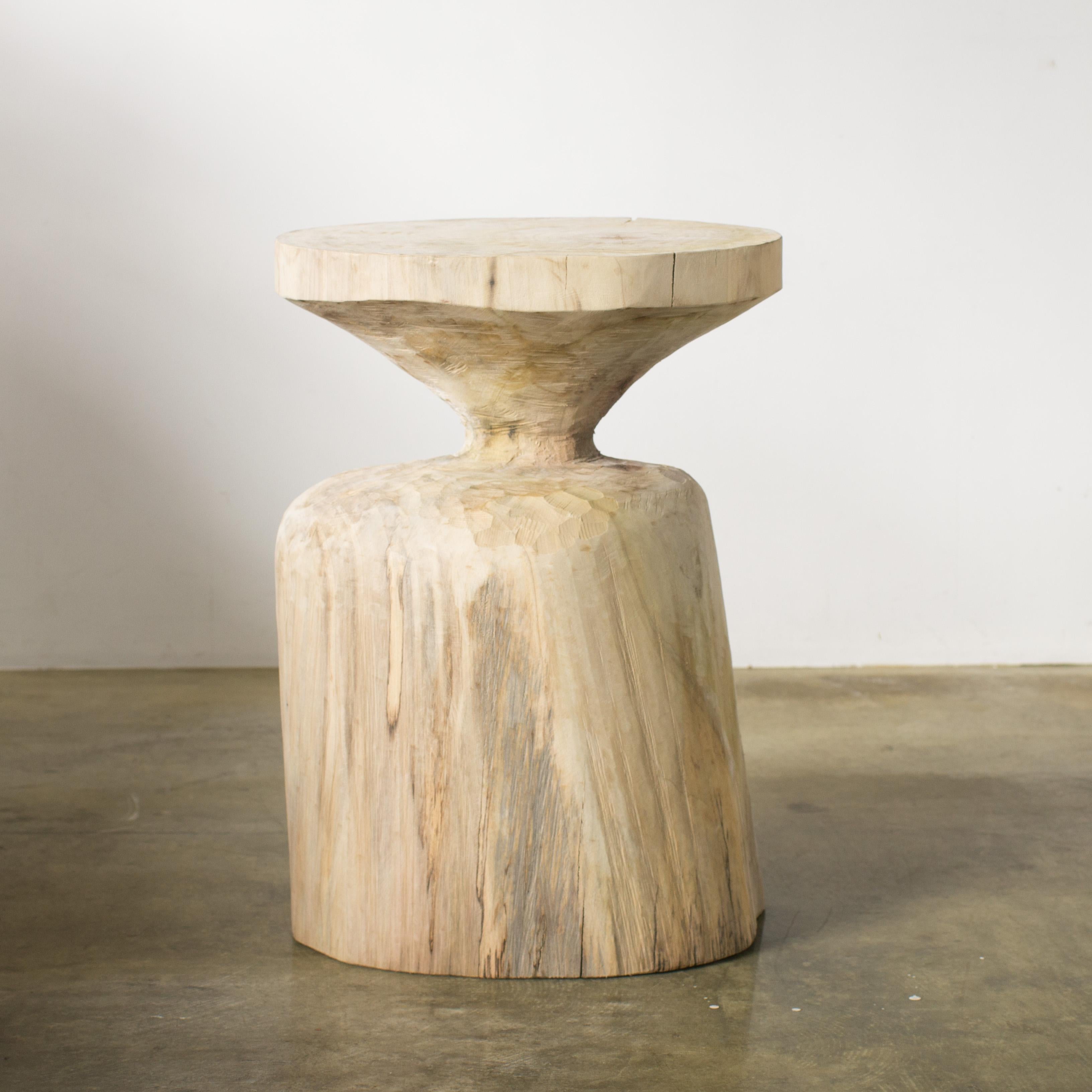 Hand-Carved Hiroyuki Nishimura and Zogei Furniture Sculptural Wood Stool9-04 Tribal Glamping