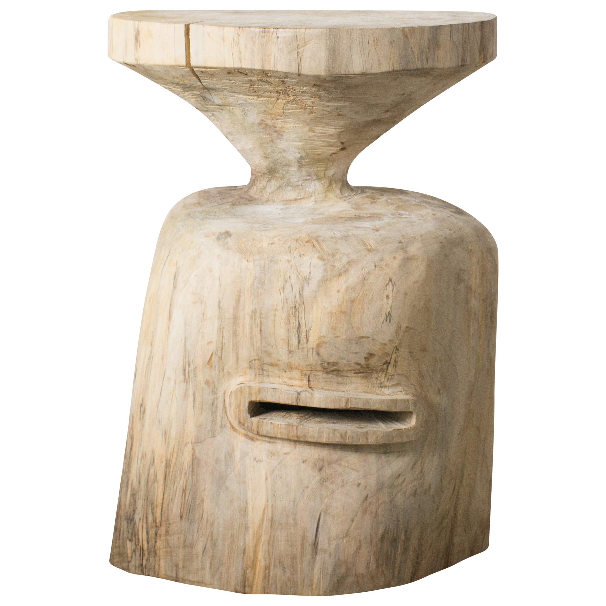 Hiroyuki Nishimura and Zogei Furniture Sculptural Wood Stool9-04 Tribal Glamping