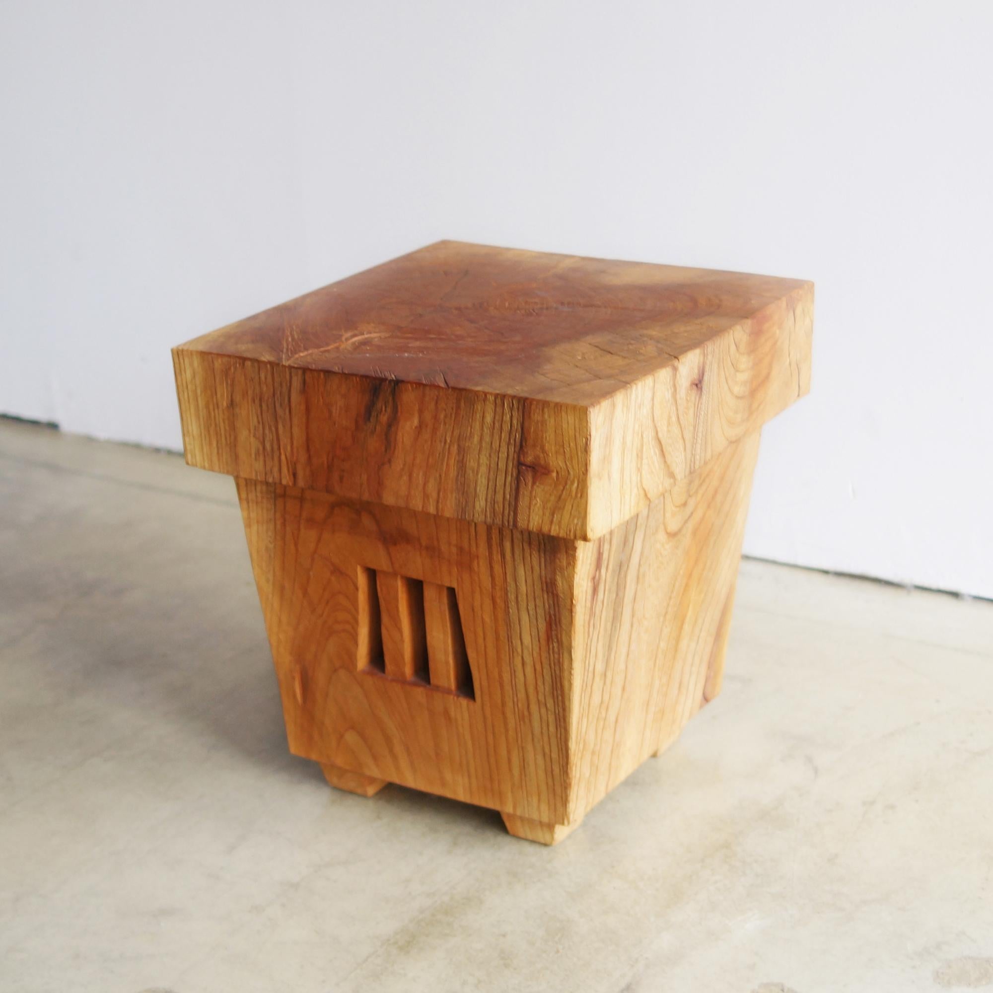Tribal Hiroyuki Nishimura and Zogei Sculptural Side Table/Stool 2