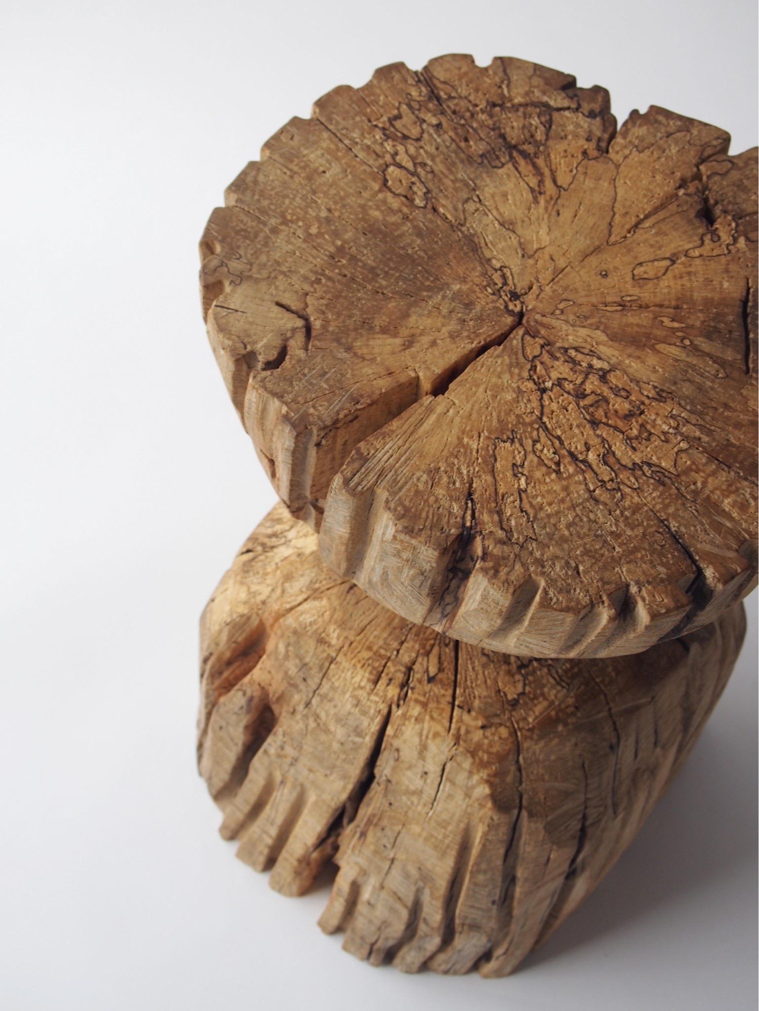 Wood Hiroyuki Nishimura and Zougei Furniture Sculptural Stool table 11 Tribal Zen For Sale