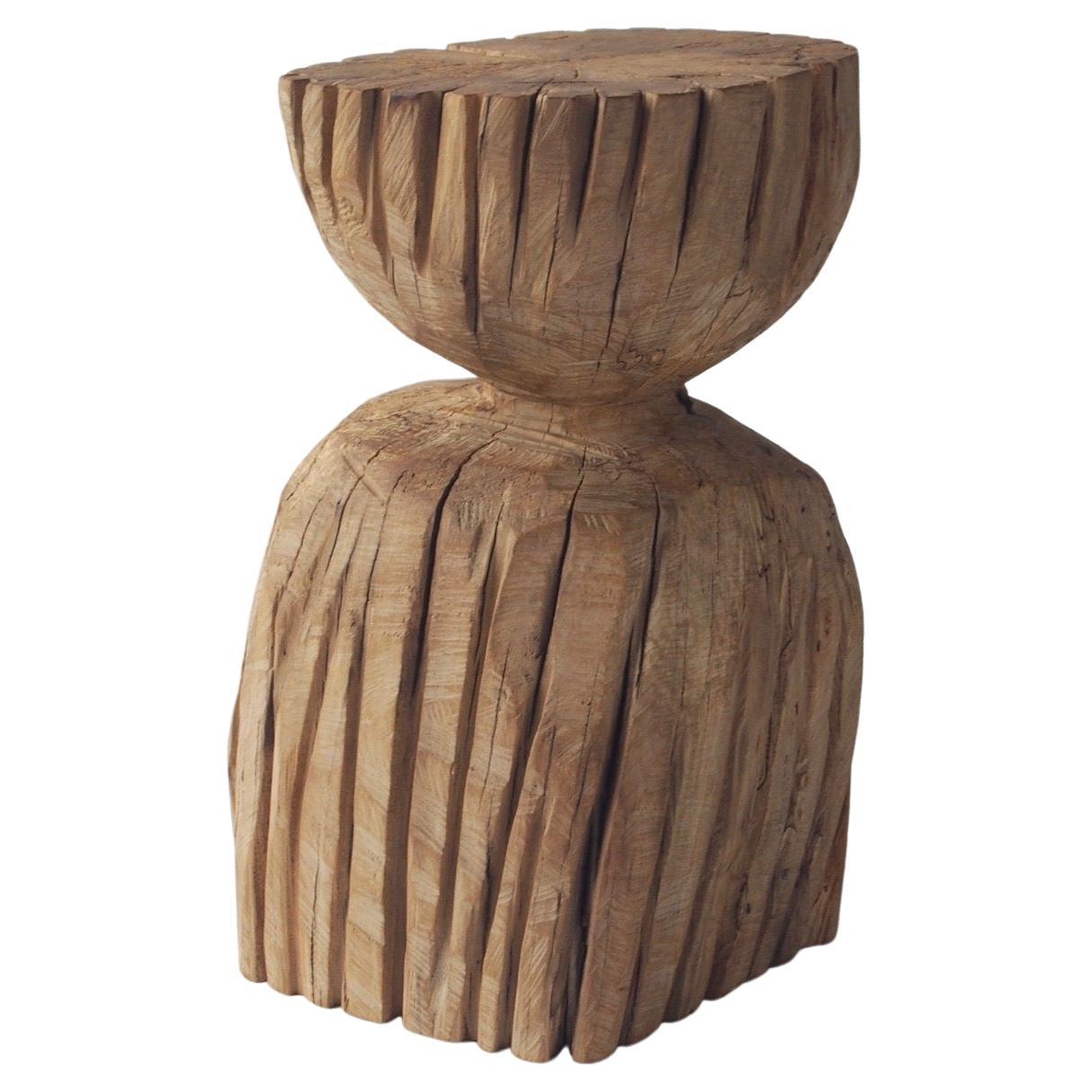 Hiroyuki Nishimura e Zougei Furniture Sgabello scultoreo tavolo 11 Tribal Zen