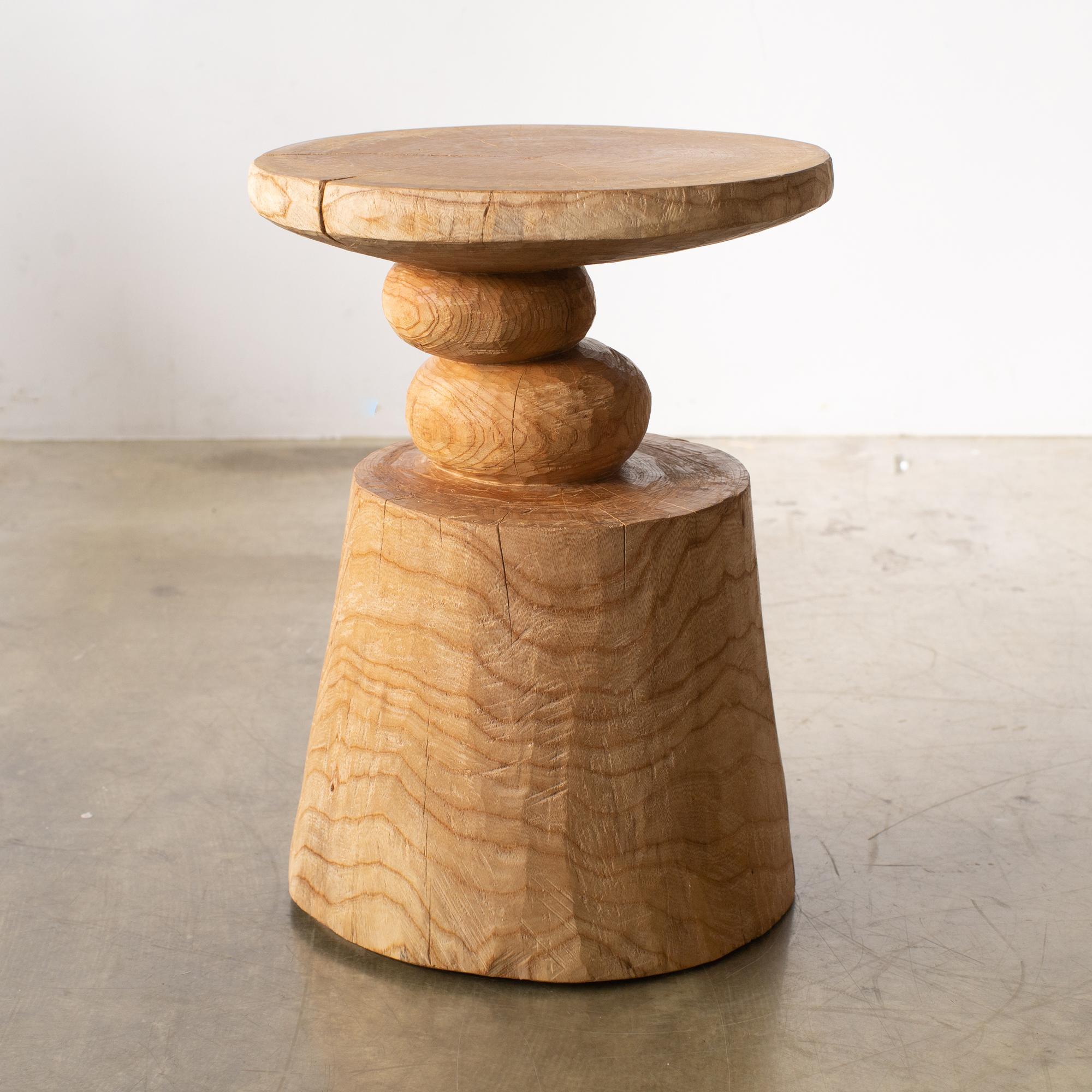 Tribale Hiroyuki Nishimura e Zougei Furniture Sgabello scultoreo tavolo 20 Tribal Zen in vendita