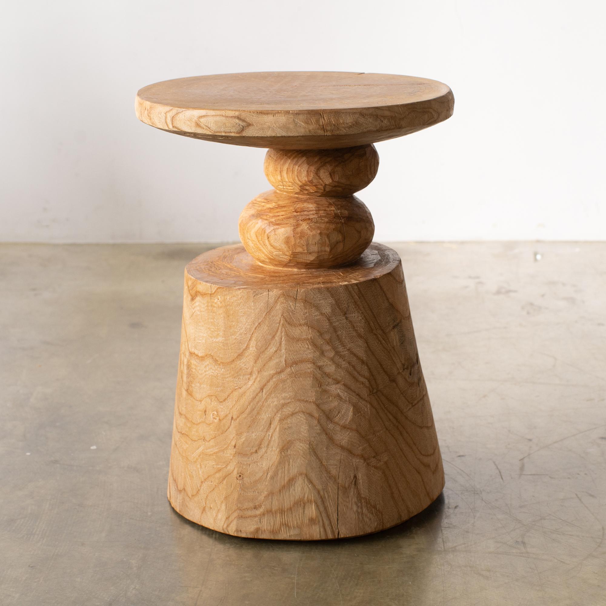 Hand-Carved Hiroyuki Nishimura and Zougei Furniture Sculptural Stool table 20 Tribal Zen For Sale