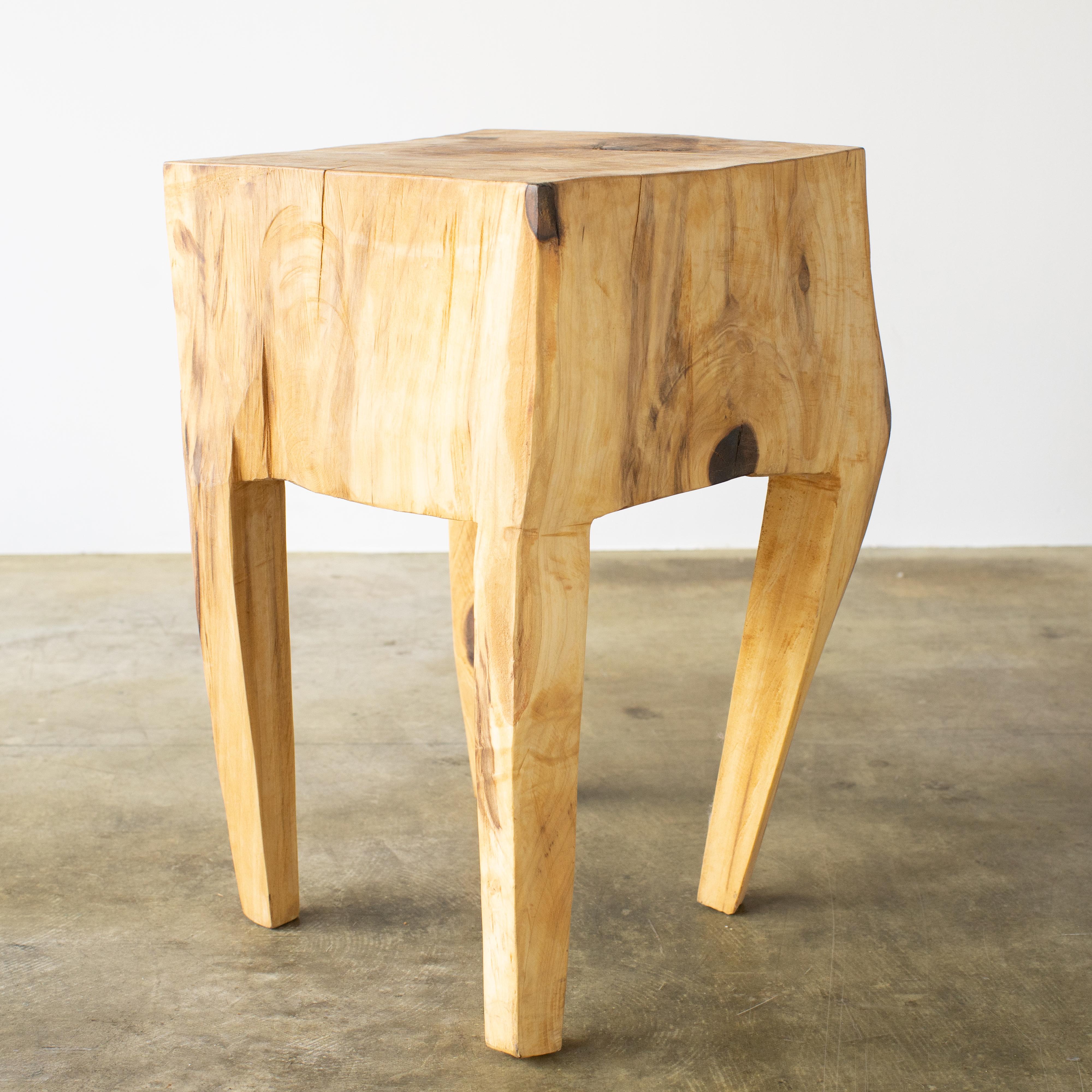 Japanese Hiroyuki Nishimura Furniture Sculptural Wood Side Table 1 Tribal Glamping For Sale