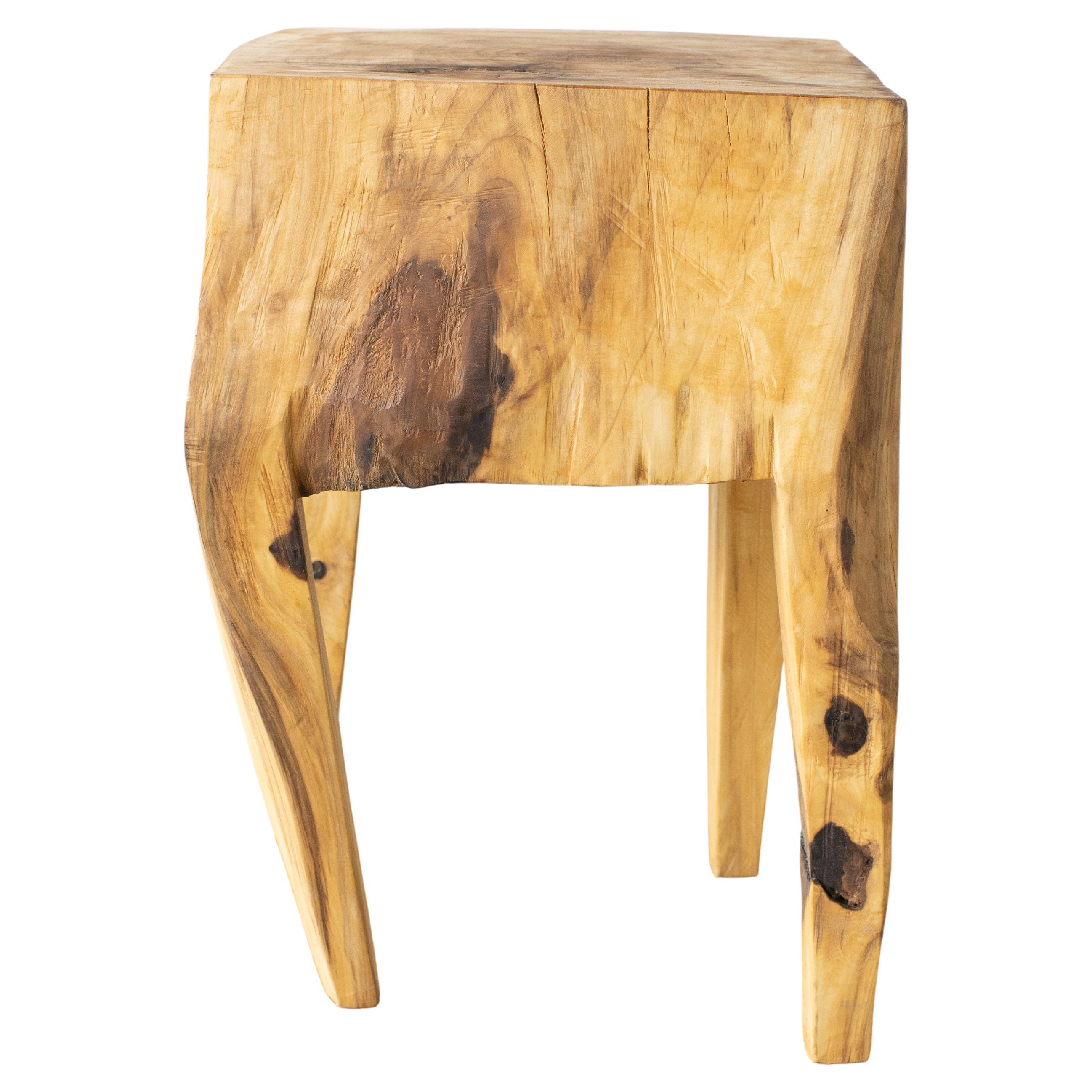 Hiroyuki Nishimura Furniture Sculptural Wood Side Table 1 Tribal Glamping For Sale