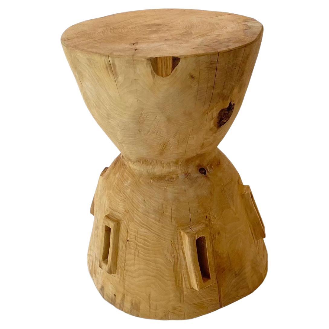 Hiroyuki Nishimura Furniture Sculptural Wood Stool 1  Tribal Glamping For Sale