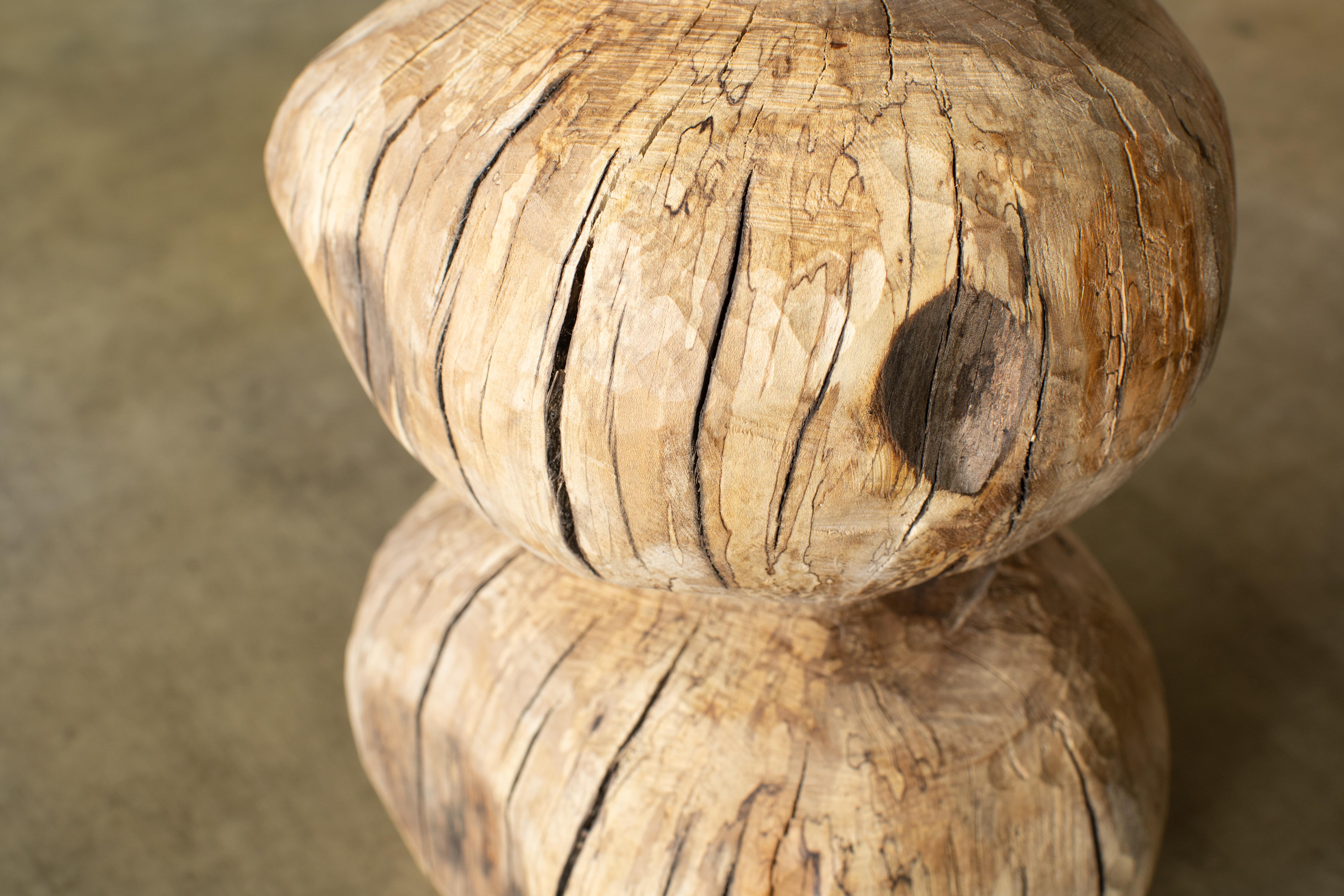 Hiroyuki Nishimura Furniture Sculptural Wood Stool 10-12 Tribal Glamping 1