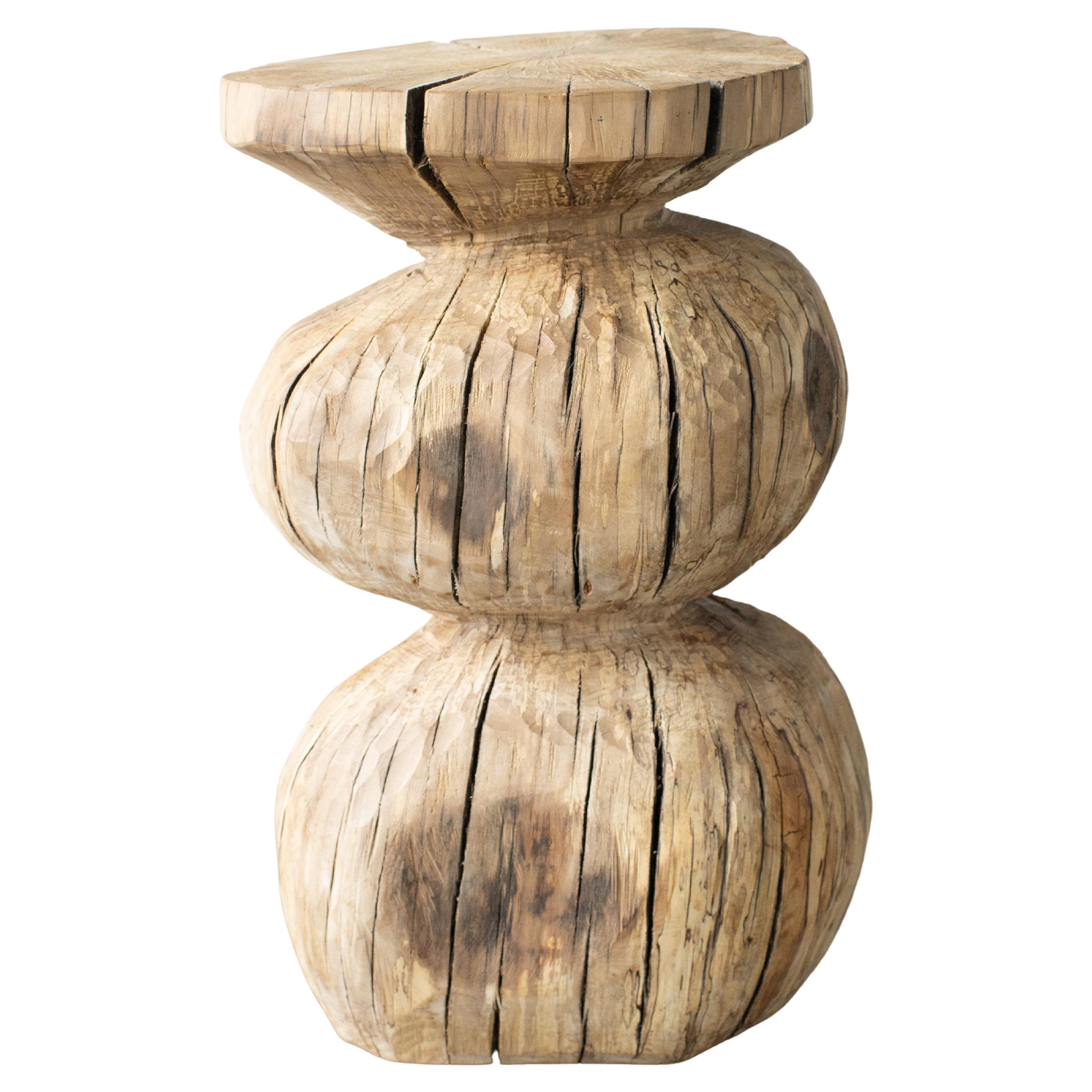 Hiroyuki Nishimura Furniture Sculptural Wood Stool 10-12 Tribal Glamping