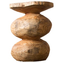 Hiroyuki Nishimura Furniture Sculptural Wood Stool10-06 Tribal Glamping