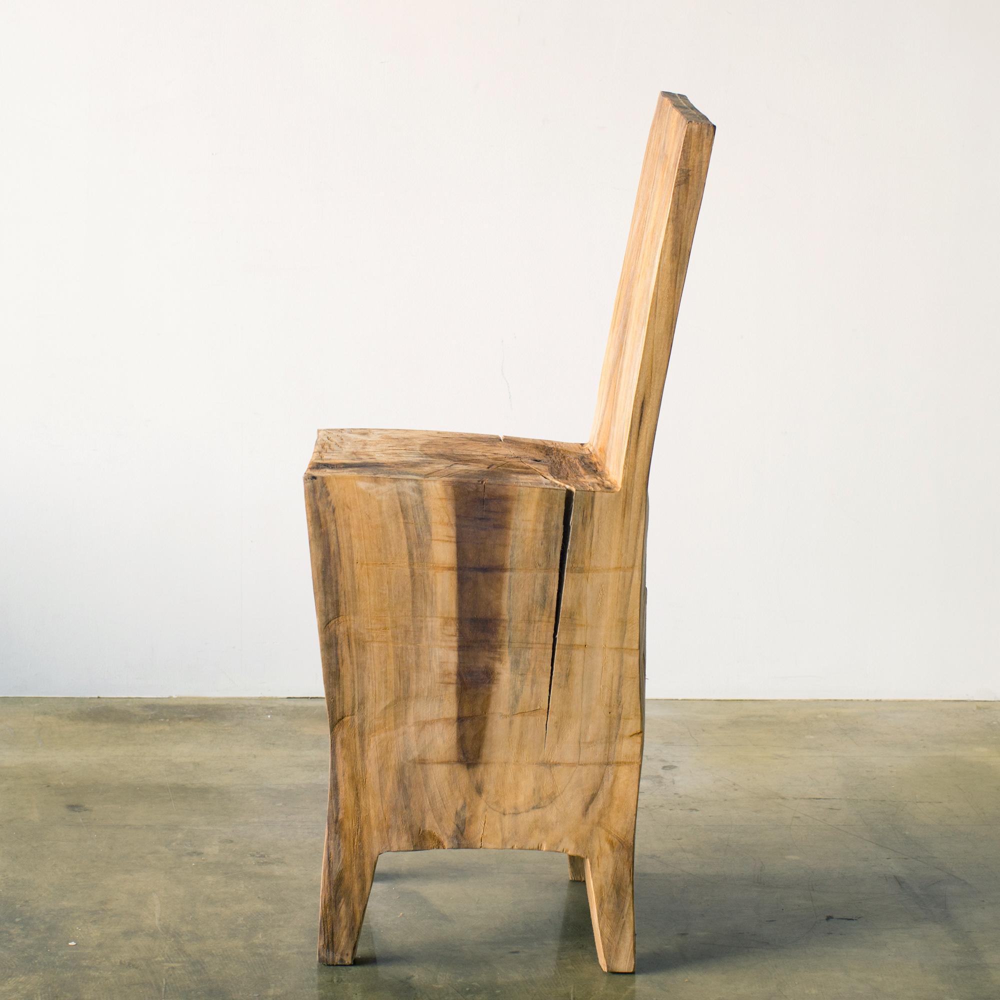 Japonais Chaise sculpturale Hiroyuki Nishimura abstraite style tribal style nature sauvage éblouissante en vente