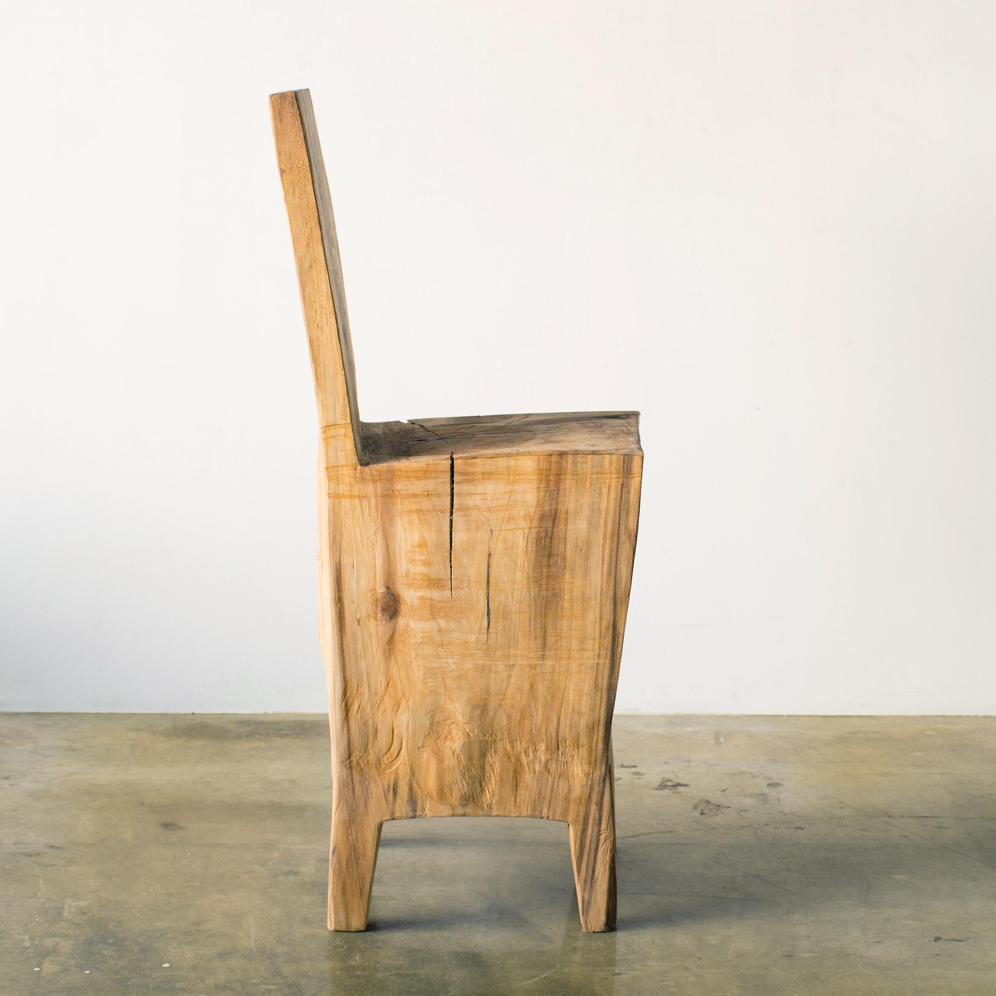 Hand-Carved Hiroyuki Nishimura Sculptural Chair Abstract tribal style wild nature glamping For Sale
