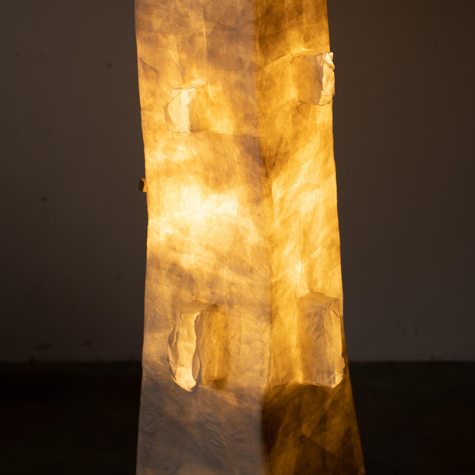 Hiroyuki Nishimura Sculptural Light 2 Japanese Paper Shade For Sale 8