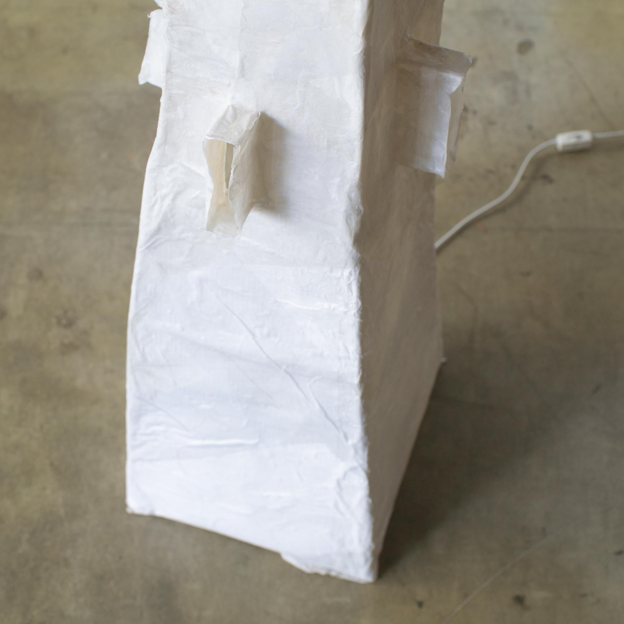 Lampe sculpturale Hiroyuki Nishimura à 2 abat-jour en papier japonais en vente 2