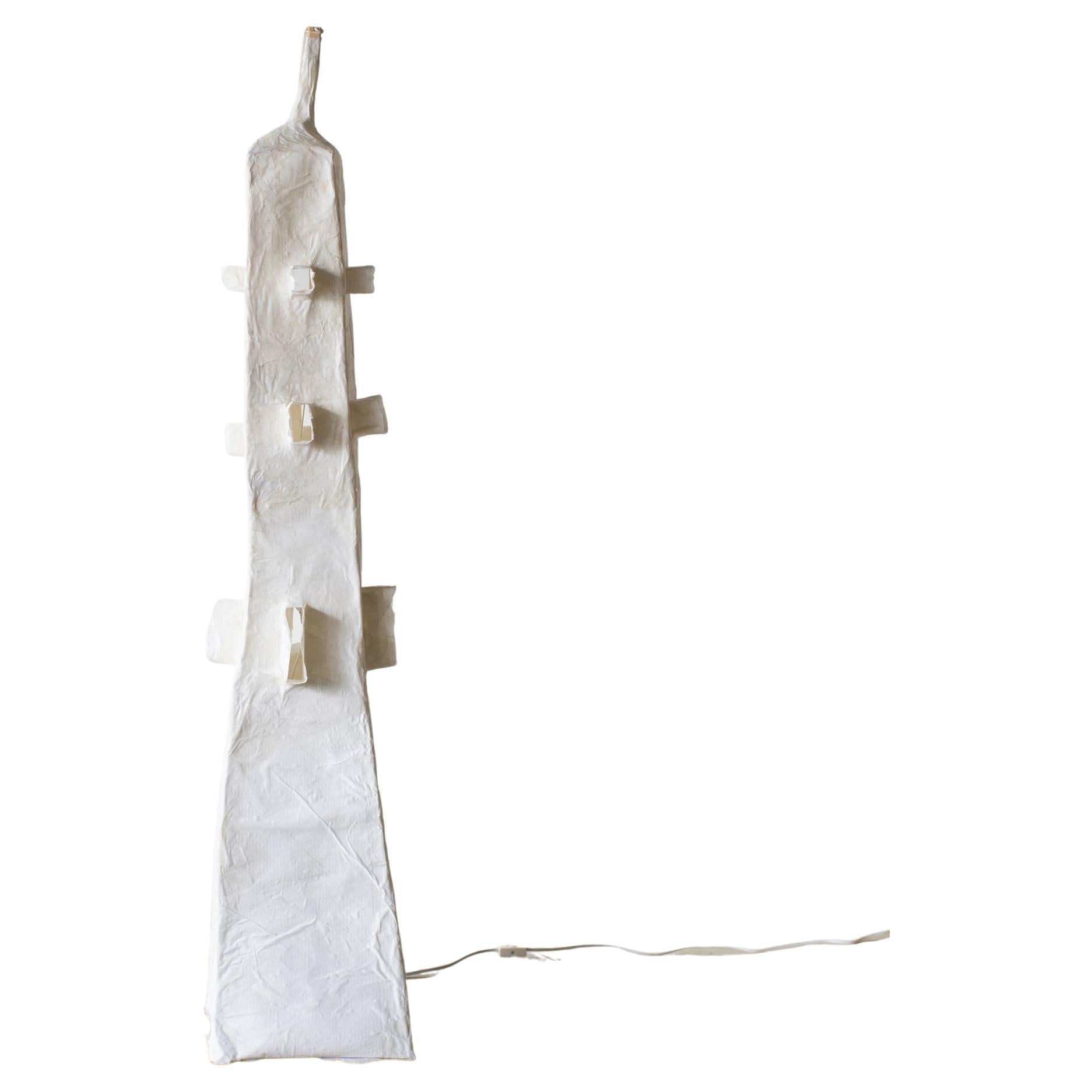 Hiroyuki Nishimura Sculptural Light 2 Japanese Paper Shade For Sale