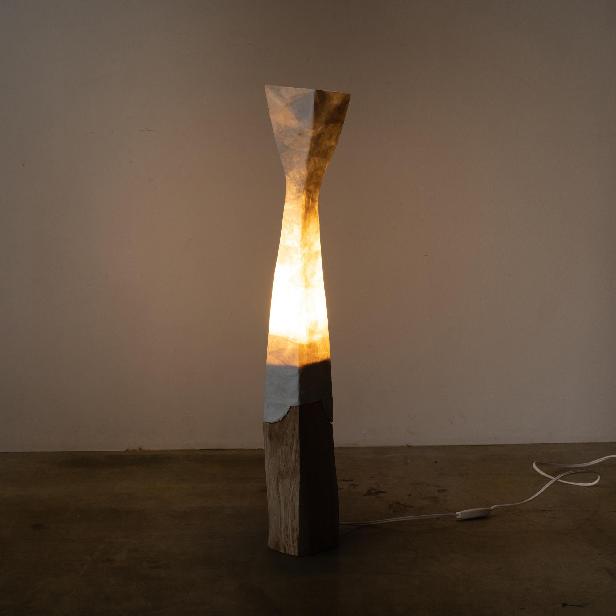 Hiroyuki Nishimura Sculptural Light Japanese Paper Shade Medium and Small set For Sale 1