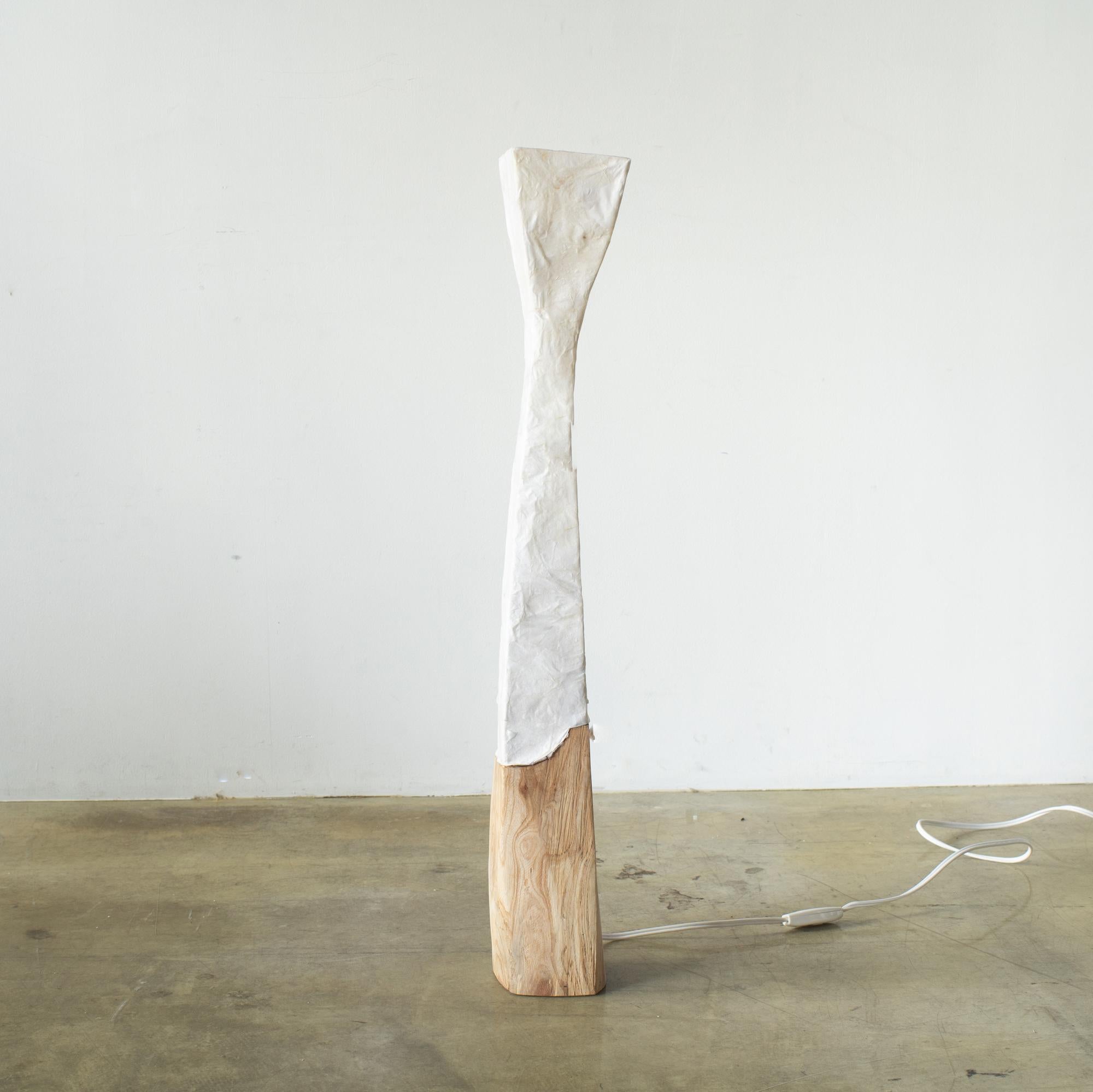 Skulpturaler, heller japanischer Papierschirm von Hiroyuki Nishimura im Angebot 5