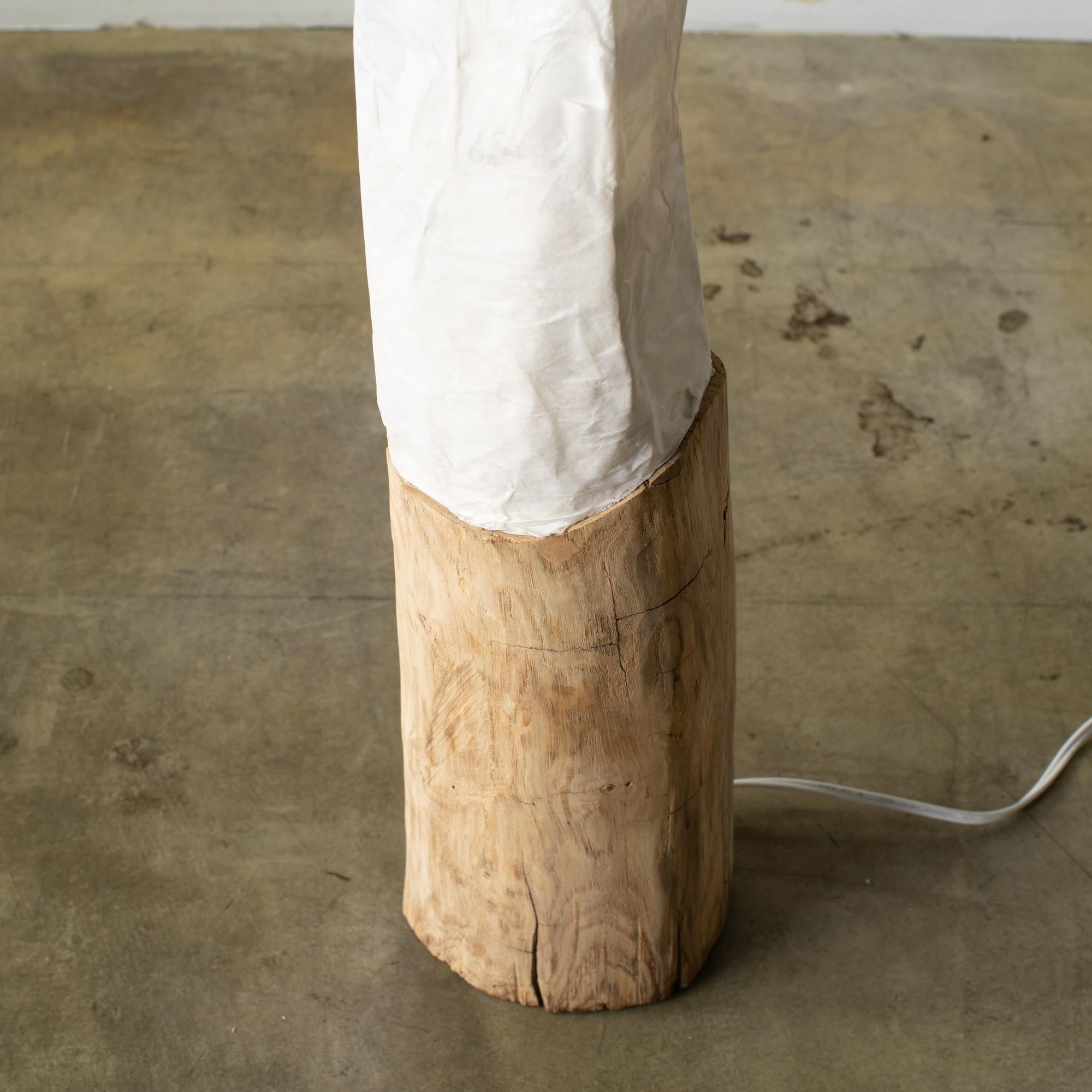 Contemporary Hiroyuki Nishimura Sculptural Light Japanese Paper Shade Medium and Small set For Sale