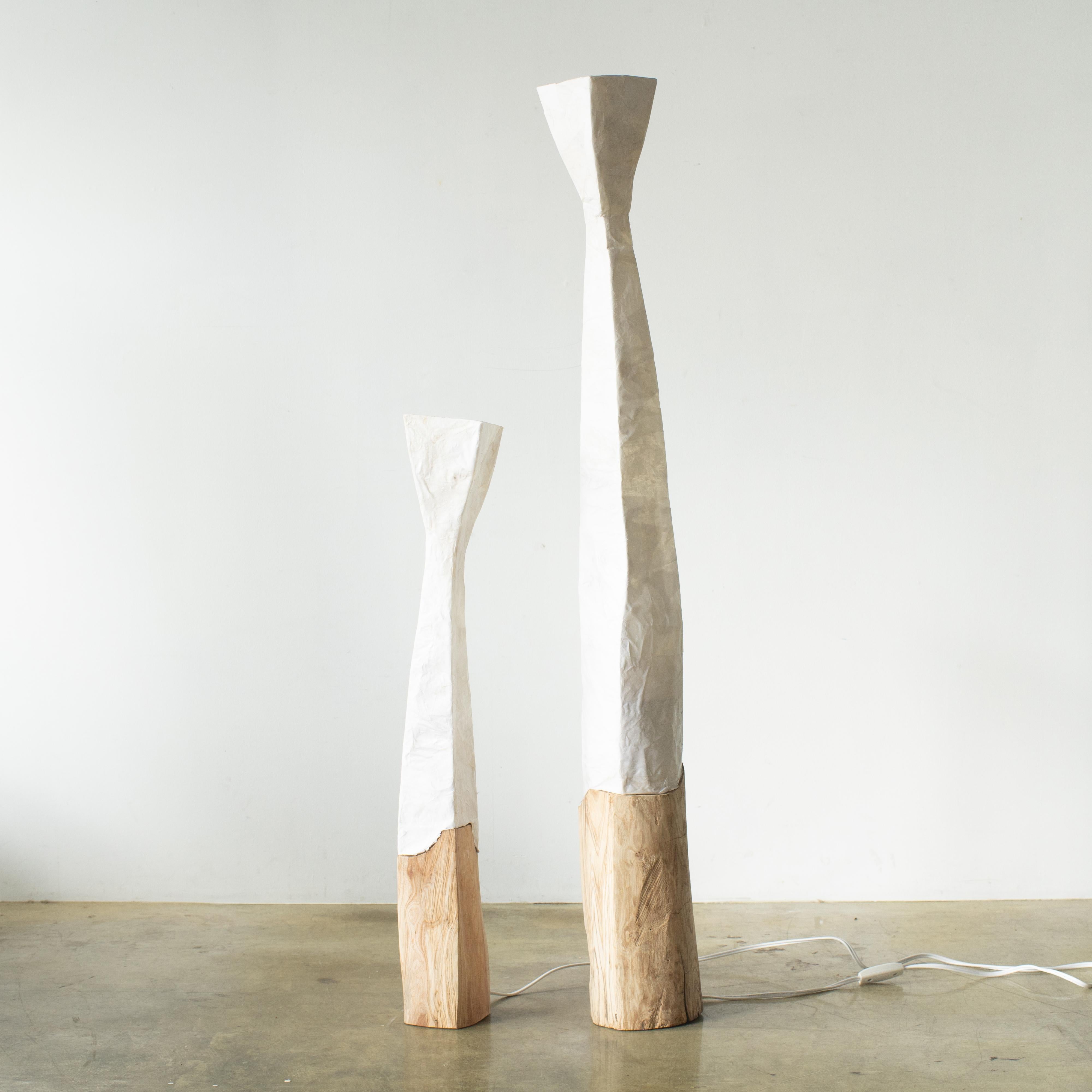 Hiroyuki Nishimura Sculptural Light Small Japanese Paper Shade For Sale 2