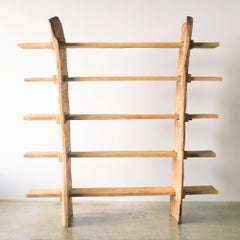 Hiroyuki Nishimura / Sculptural Shelf, Stool11, and stool23.