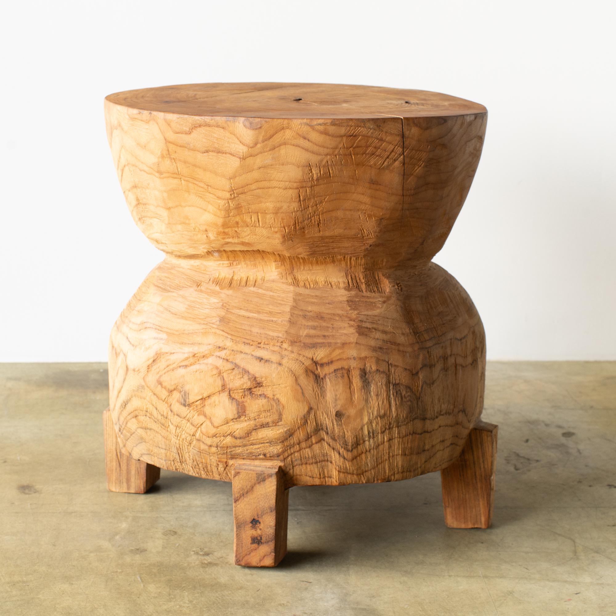 Tribal Hiroyuki Nishimura Sculptural Side Table Stool 23-1 For Sale