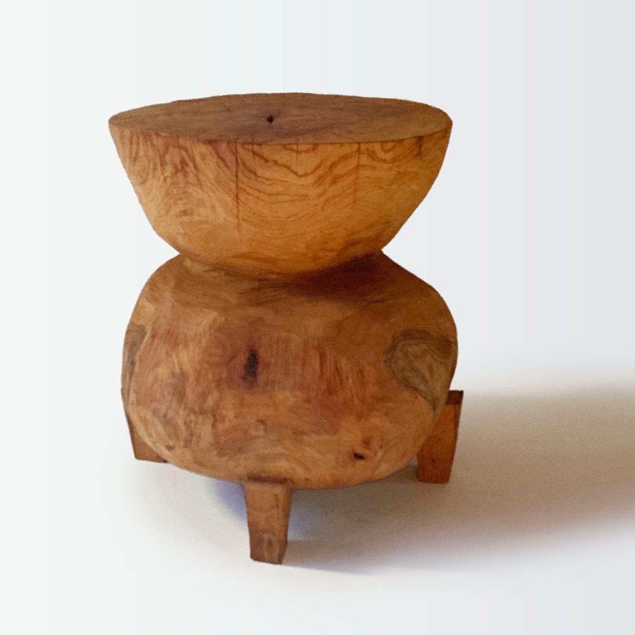 Tribal Hiroyuki Nishimura Sculptural Side Table Stool 23-2  For Sale