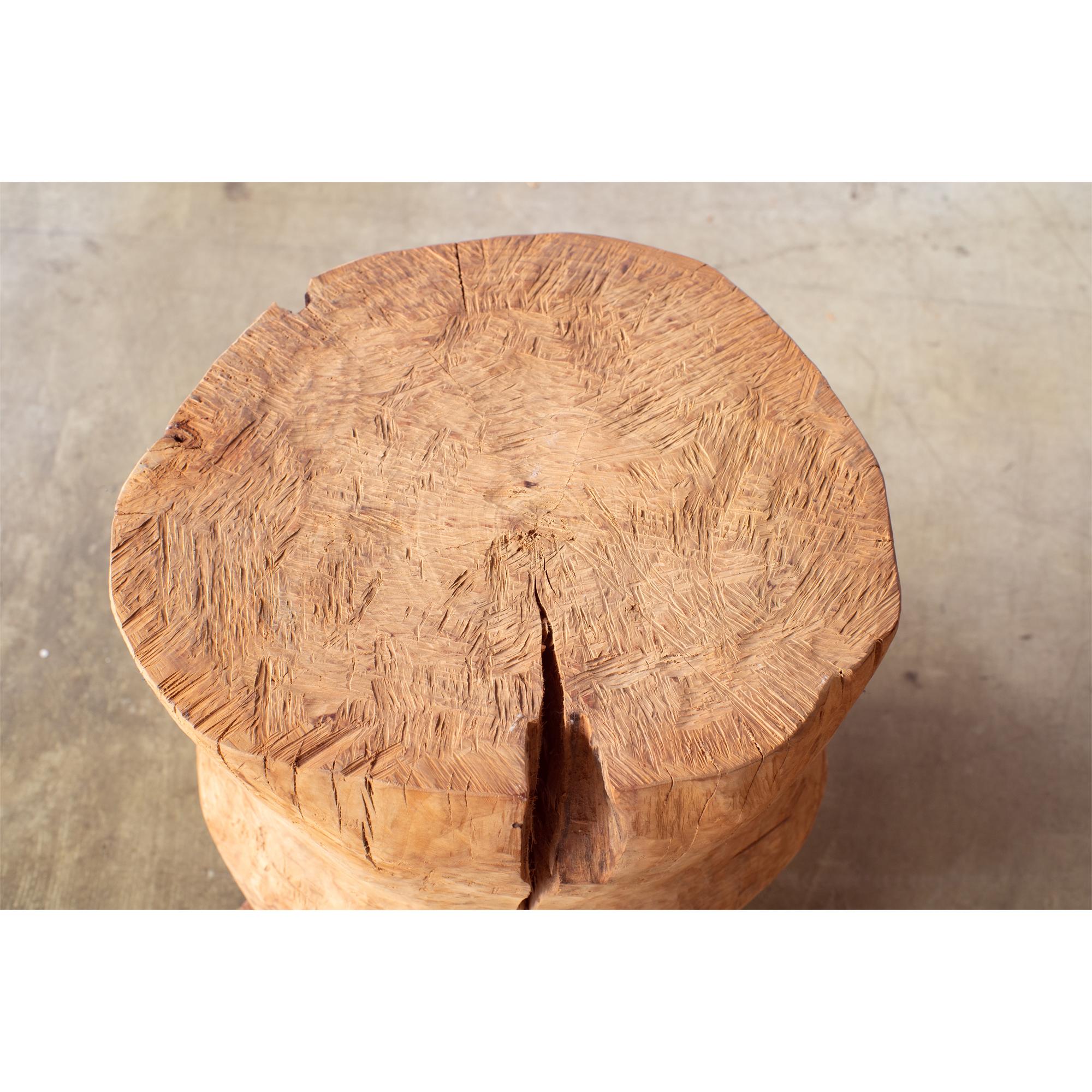 Hand-Carved Hiroyuki Nishimura Sculptural Side Table Stool 23 
