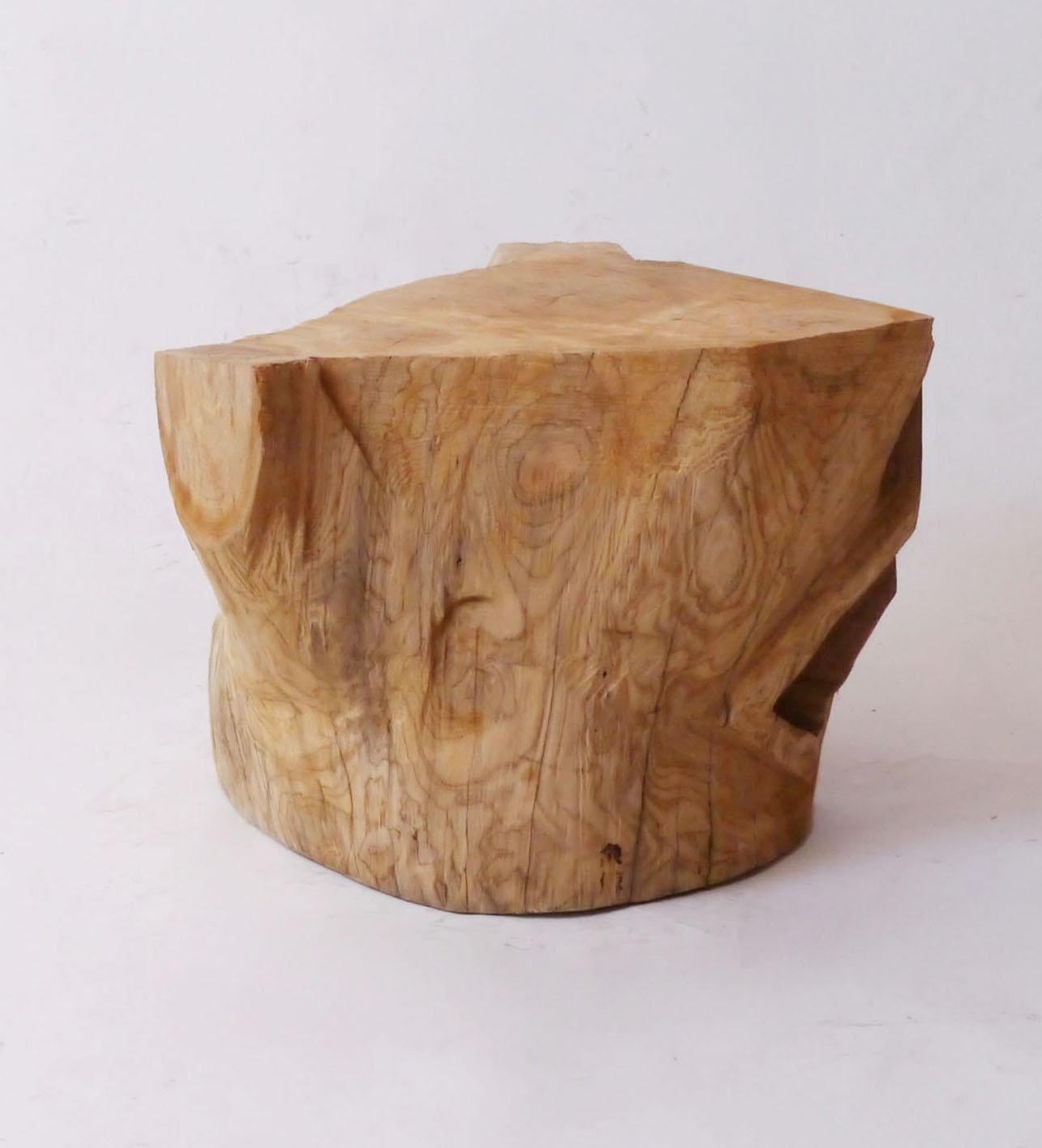 Wood Hiroyuki Nishimura Sculptural Side Table Stool A11 For Sale