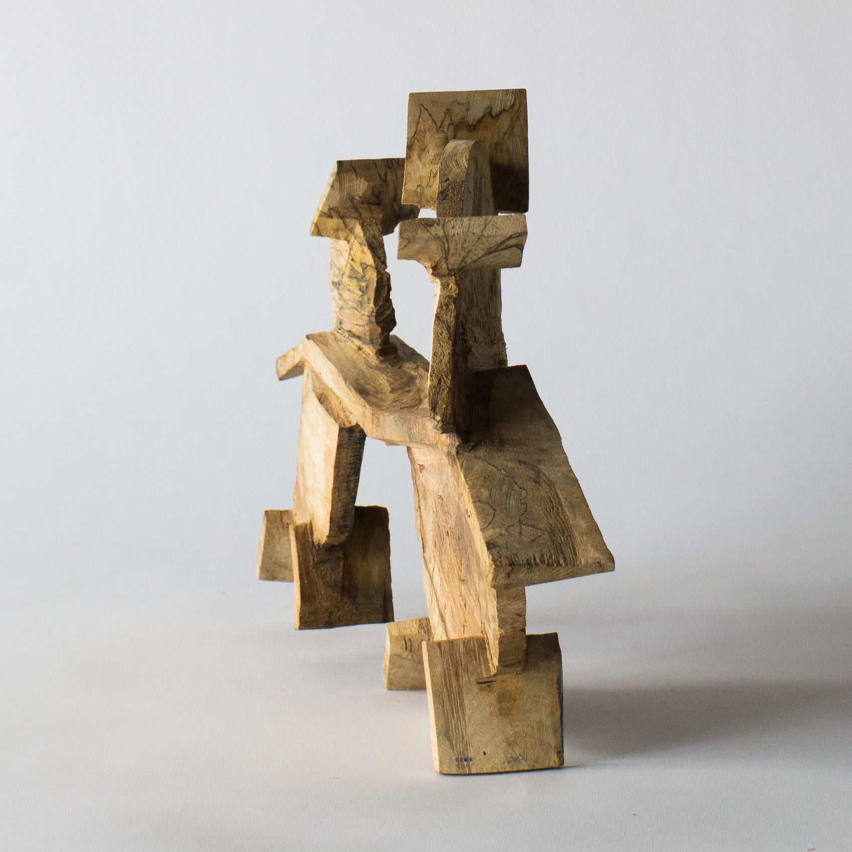Name: Feint of winds
Sculptural stool by Hiroyuki Nishimura and zone carved furniture
Material: lithocarpus.
This work is carved from log with some kinds of chainsaws.
Most of wood used for Nishimura's works are unable to use anything, these