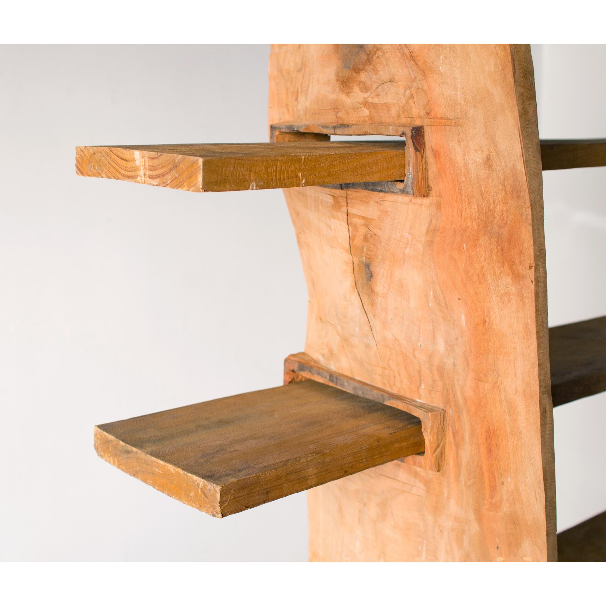 Estantería escultórica Hiroyuki Nishimura Estilo tribal abstracto naturaleza salvaje glamping Madera en venta