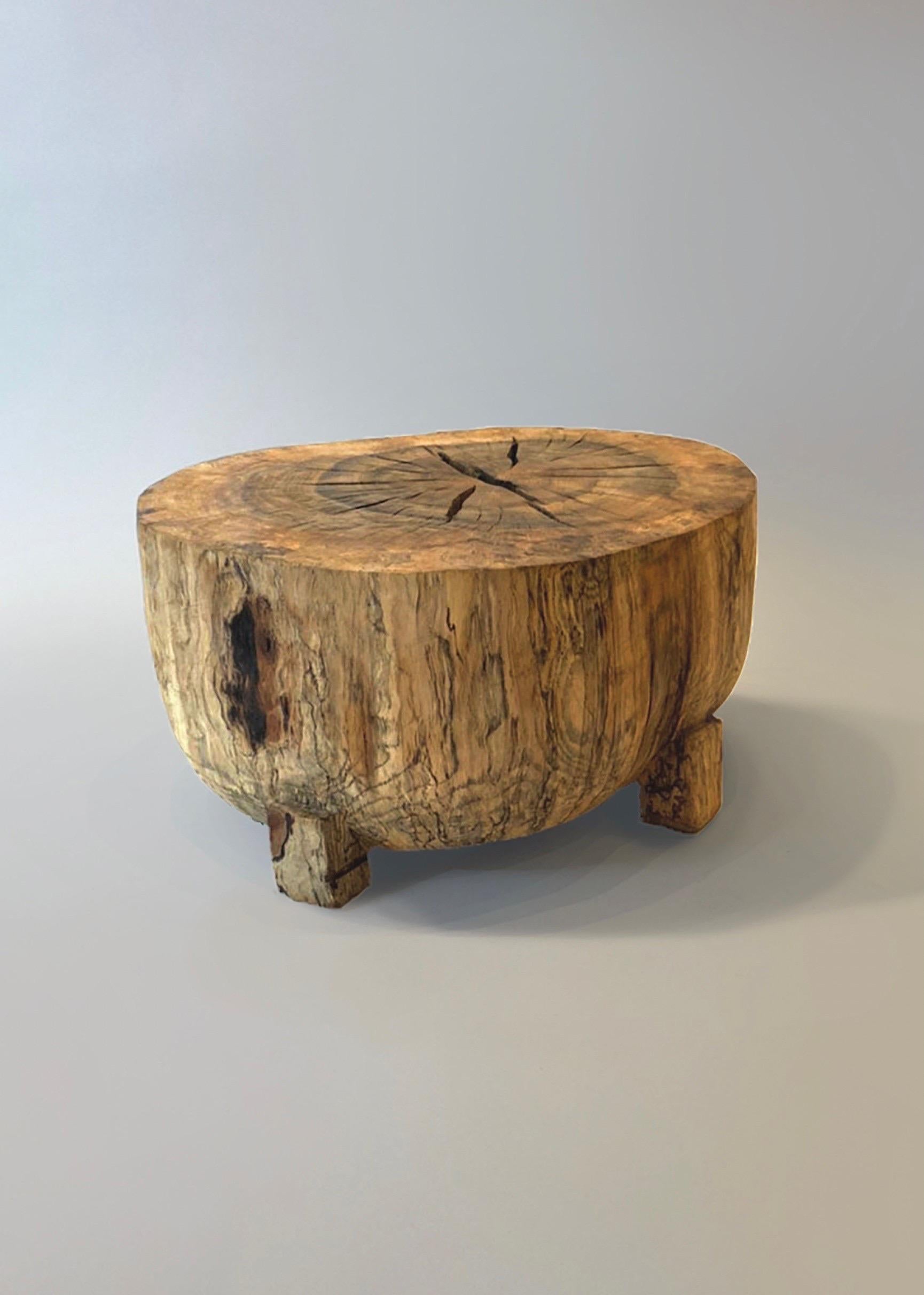 Hand-Carved Hiroyuki Nishimura Zougei Sculptural Side Table 35 Tribal Glamping For Sale
